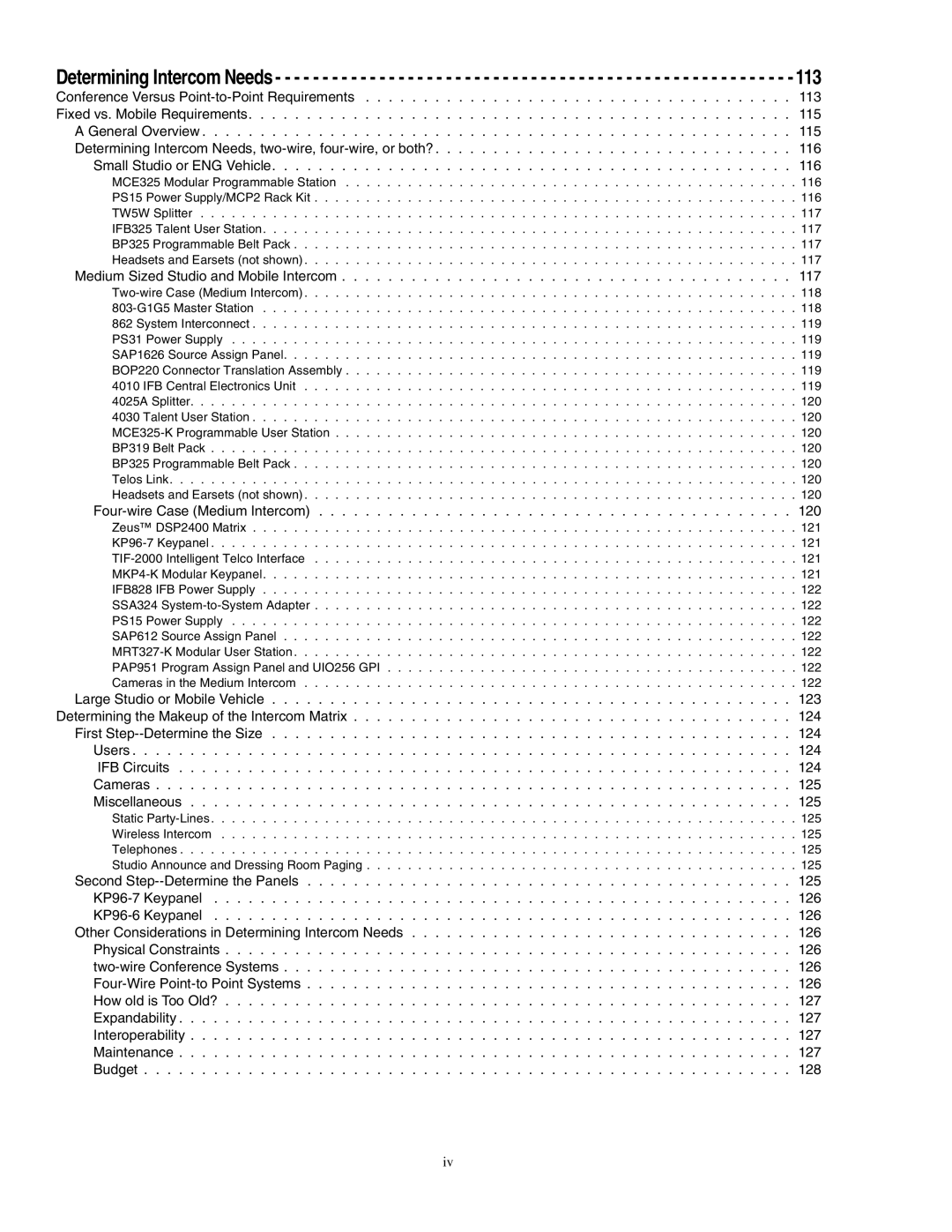 Telex 38109-977 manual Determining Intercom Needs 