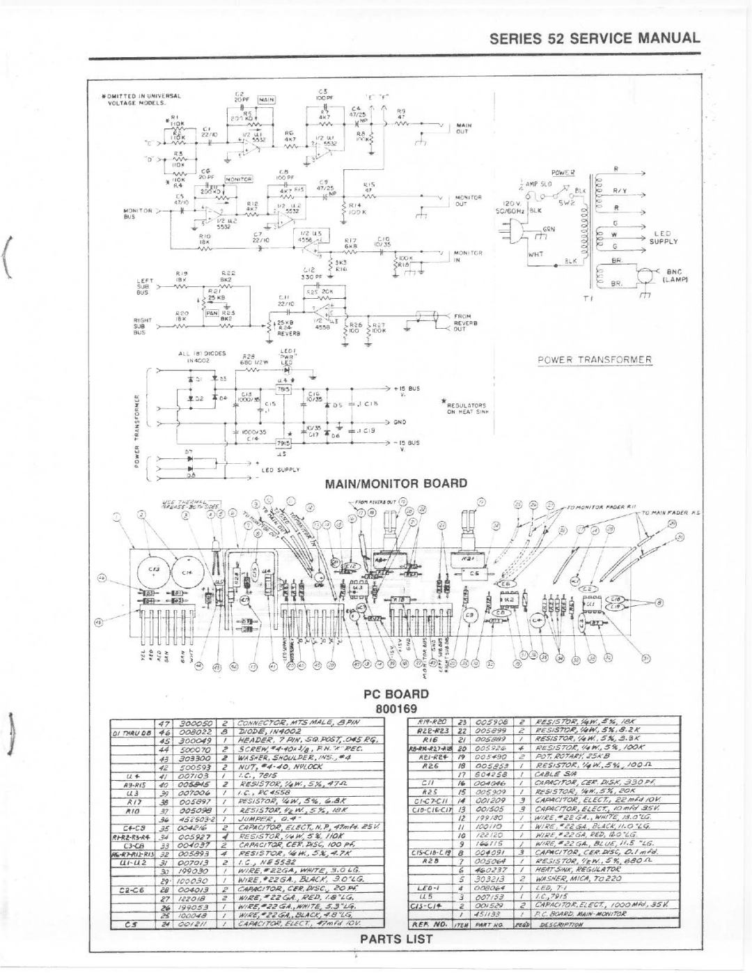 Telex 52 Series manual 