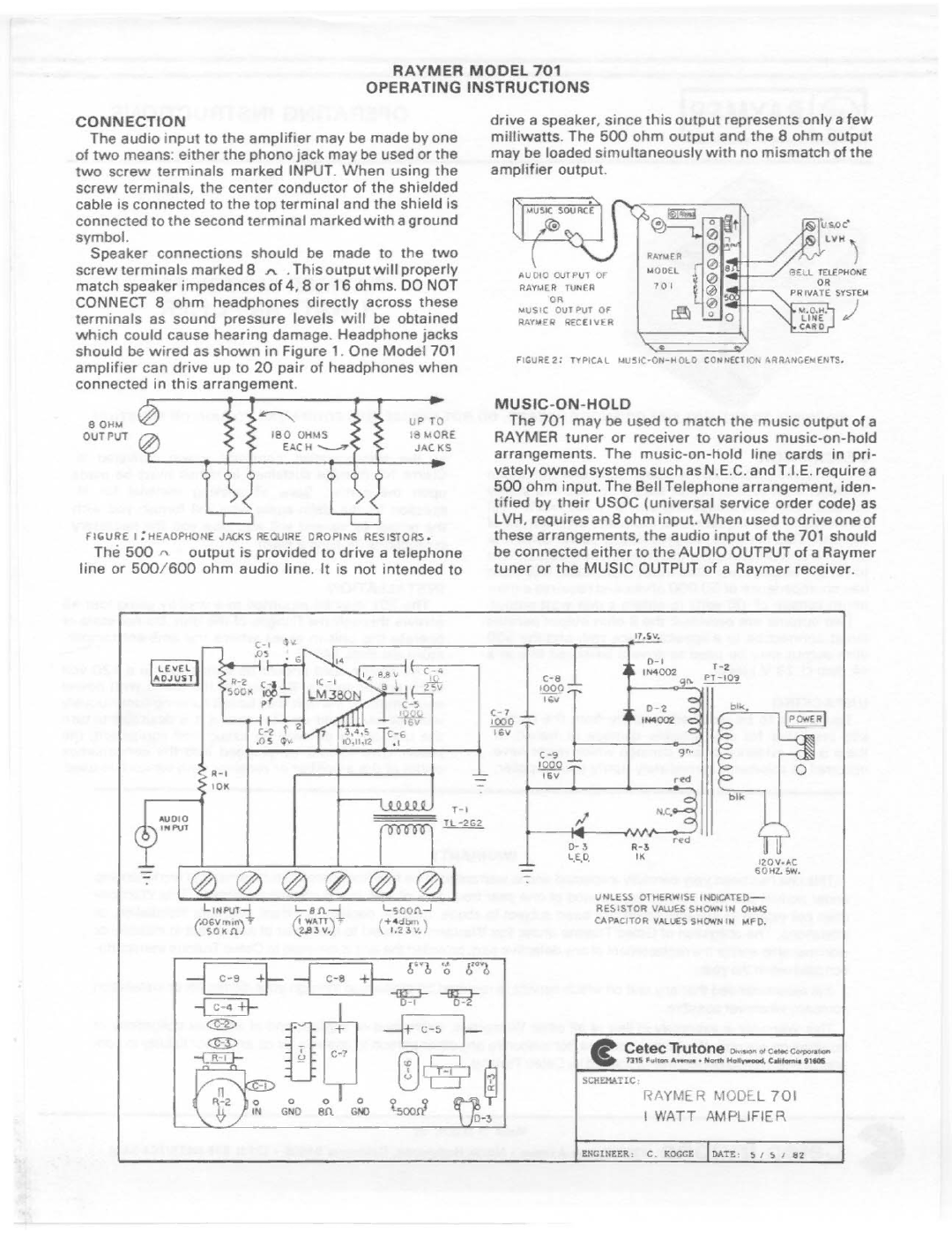 Telex 701 manual 