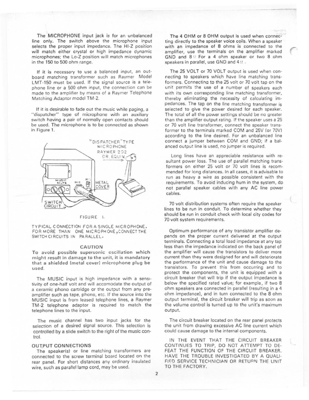 Telex 801-40 manual 