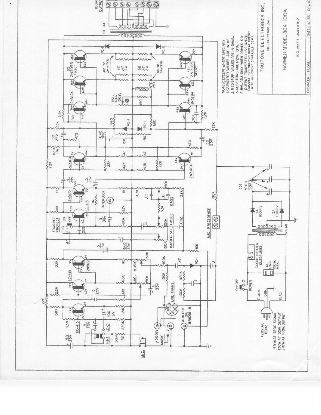 Telex 804-100A manual 