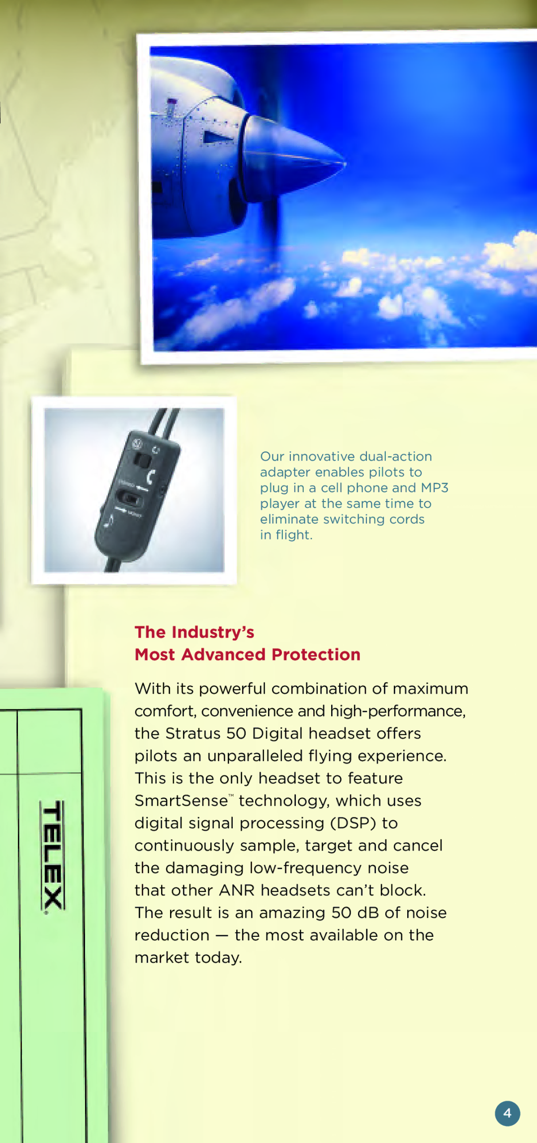 Telex Aviation Headsets manual Industry’s Most Advanced Protection 