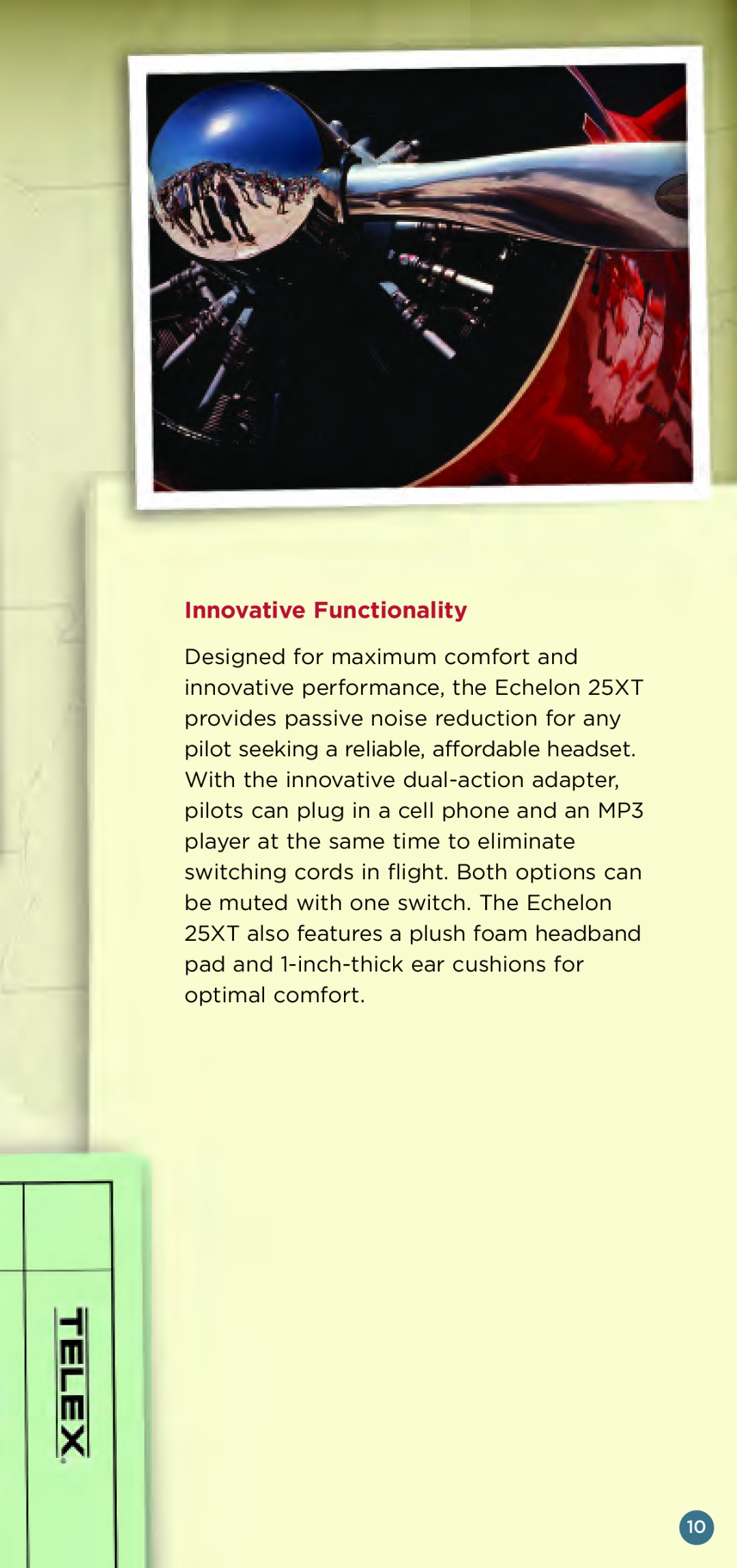 Telex Aviation Headsets manual Innovative Functionality 