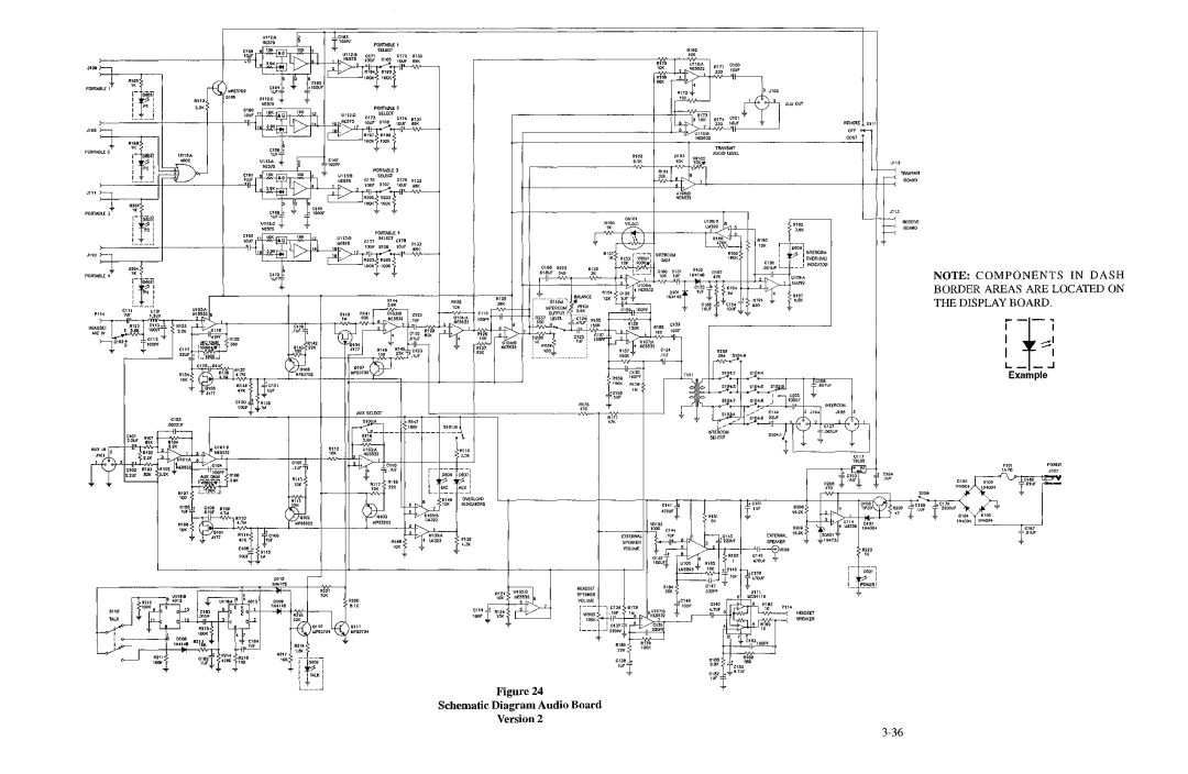 Telex BTR-200 Series manual R1,~, HEAO~.~22C113Jo, Schematic Diagram Audio Board Version, ~C-\1ilBlI.0U~r.VY..,R137 