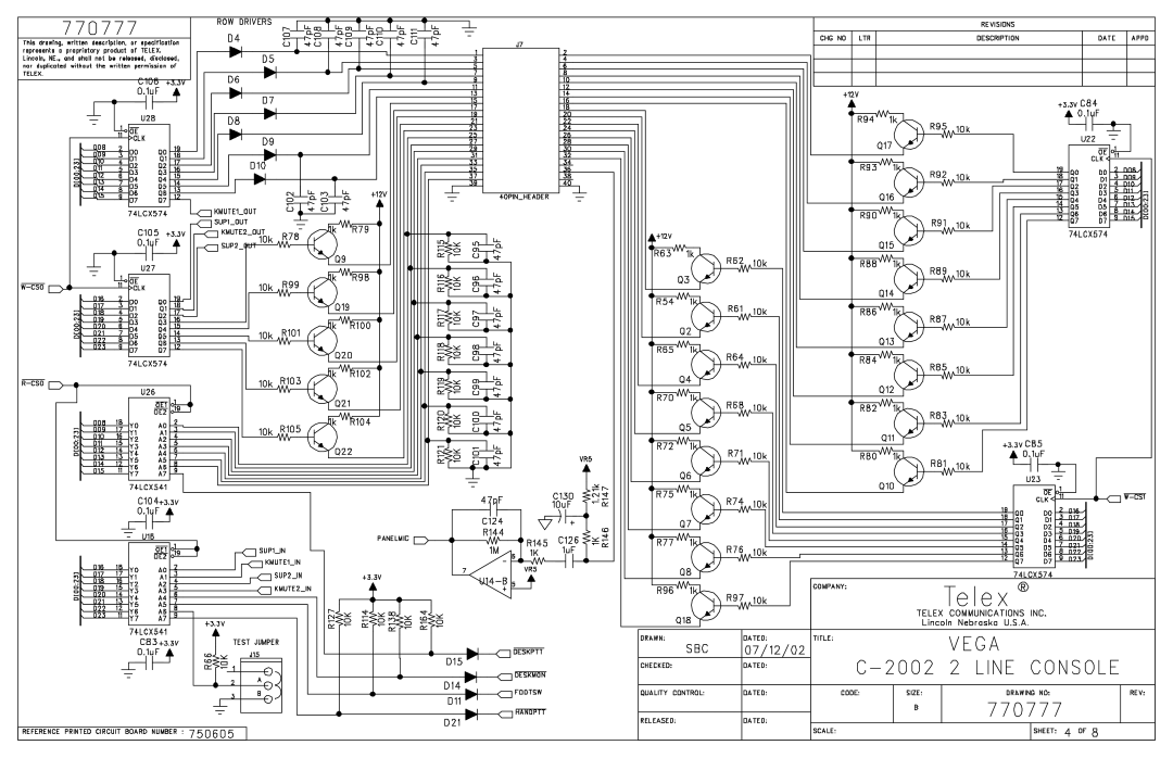 Telex C-2002 technical manual 