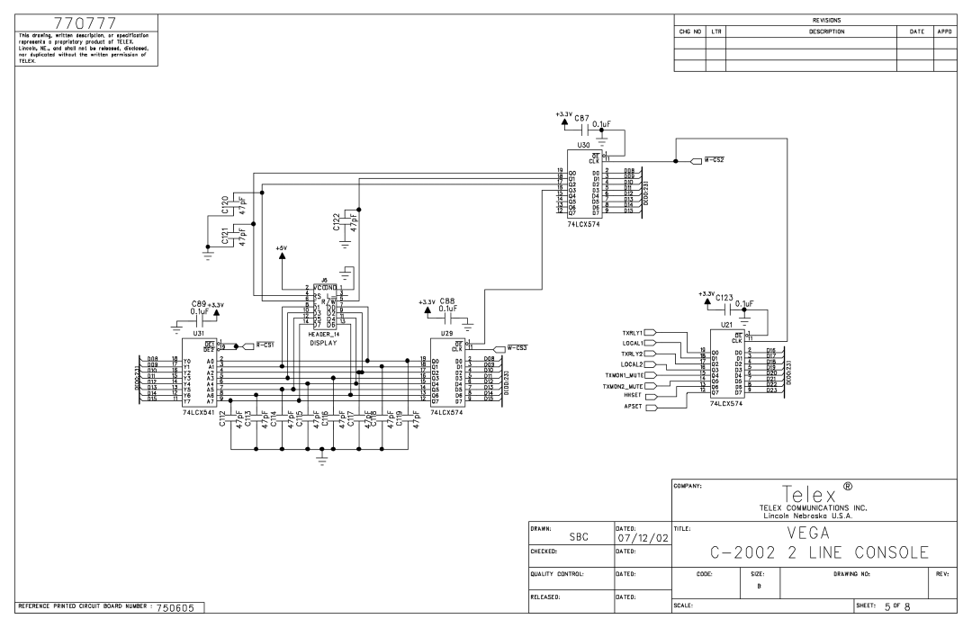 Telex C-2002 technical manual 