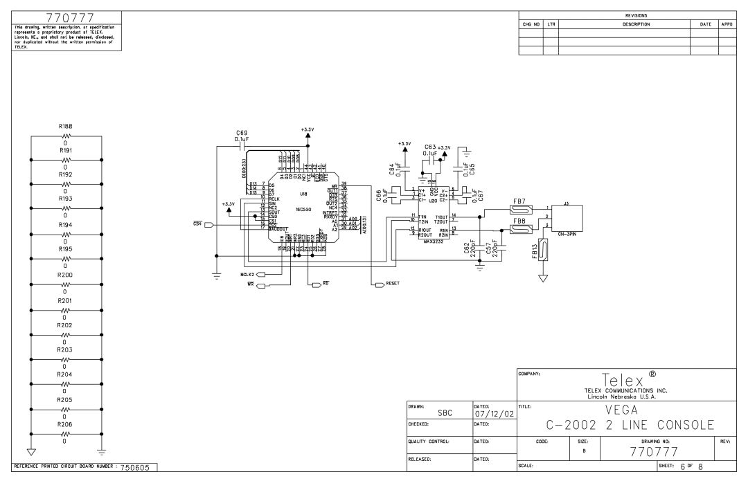 Telex C-2002 technical manual 