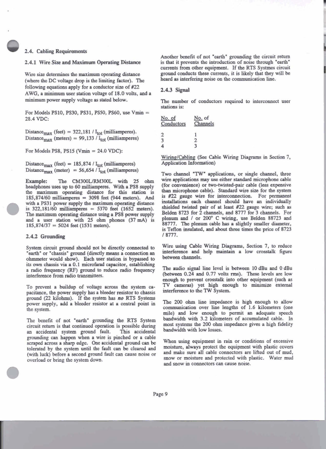 Telex Wirsri?rcddsrrninssthe~opwrtingdist.nCc, Ths CM300URM300L with 25 ohm, TV amsns yet high amugh to minimirs extend 