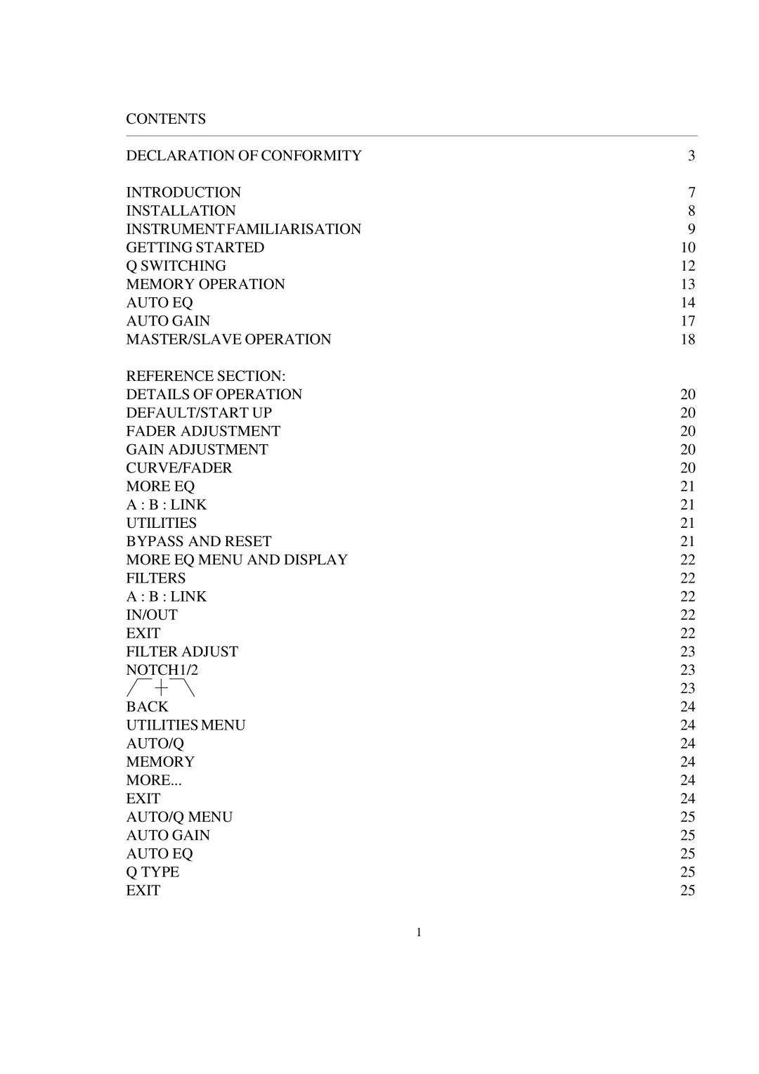 Telex DN3600C service manual Utilities Bypass and Reset More EQ Menu and Display Filters 