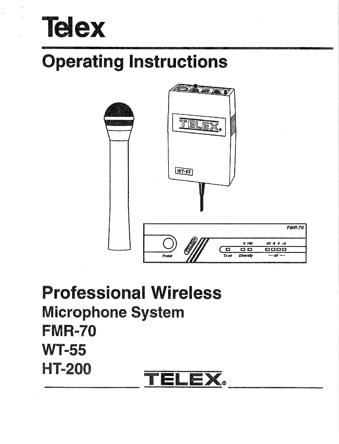 Telex FMR-70 manual 