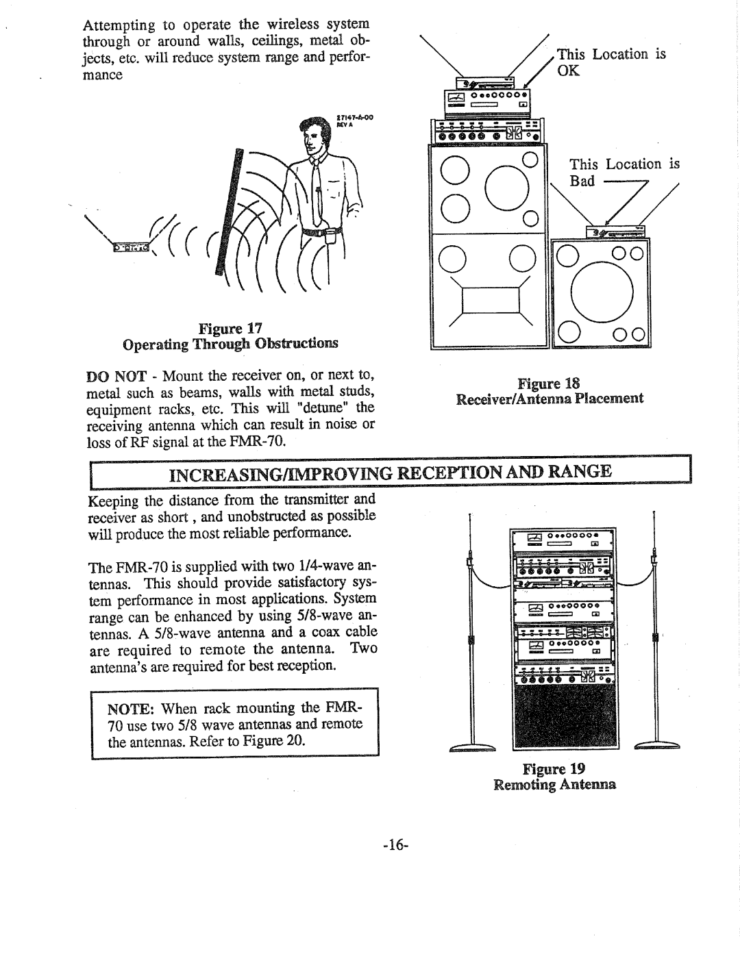 Telex FMR-70 manual 