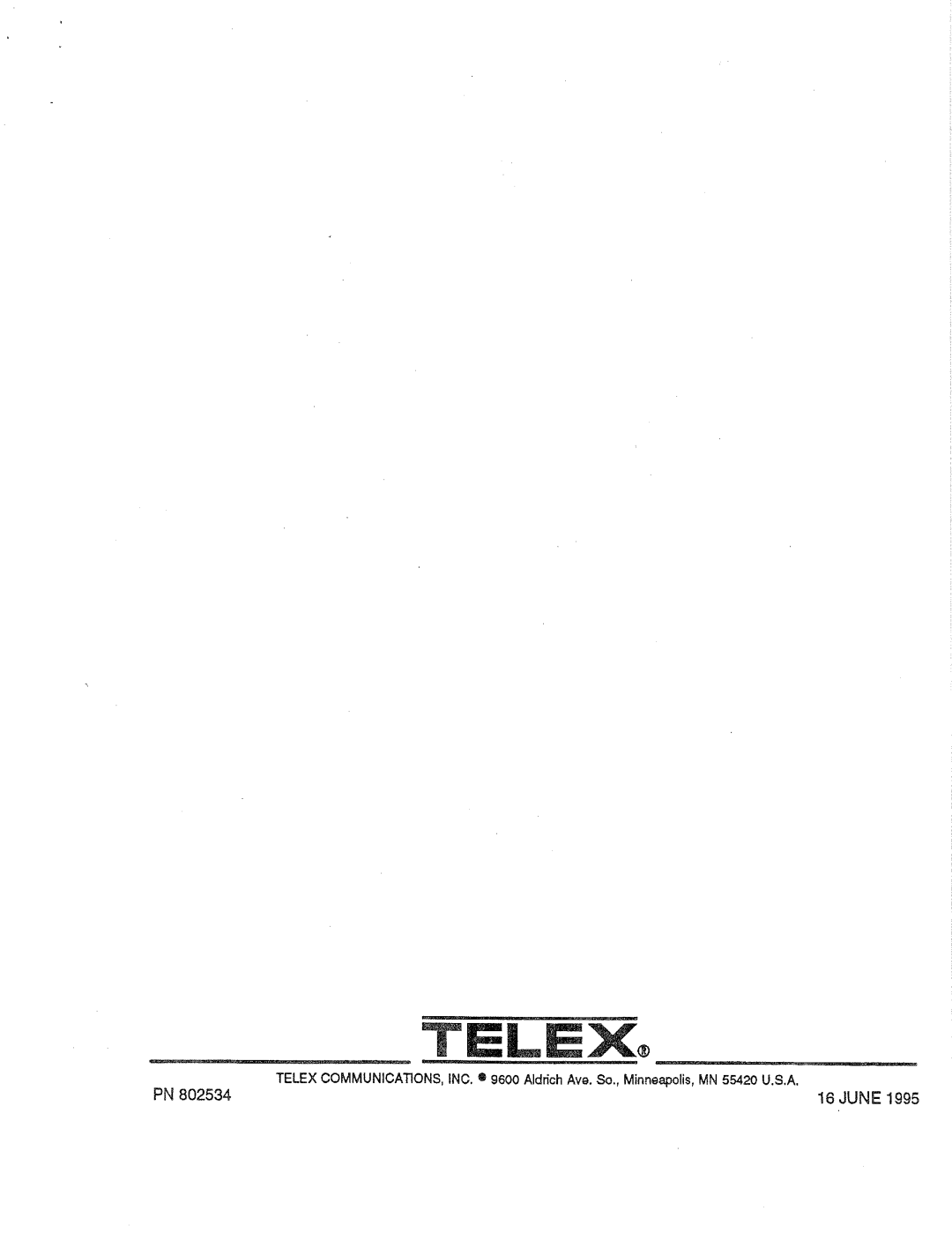 Telex FMR-70 manual 