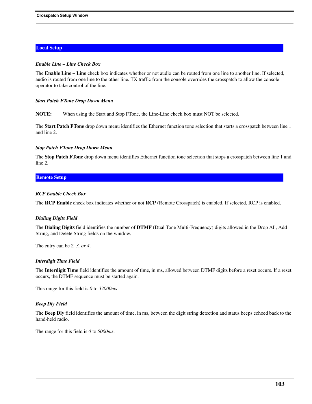 Telex IP-223 technical manual 103 