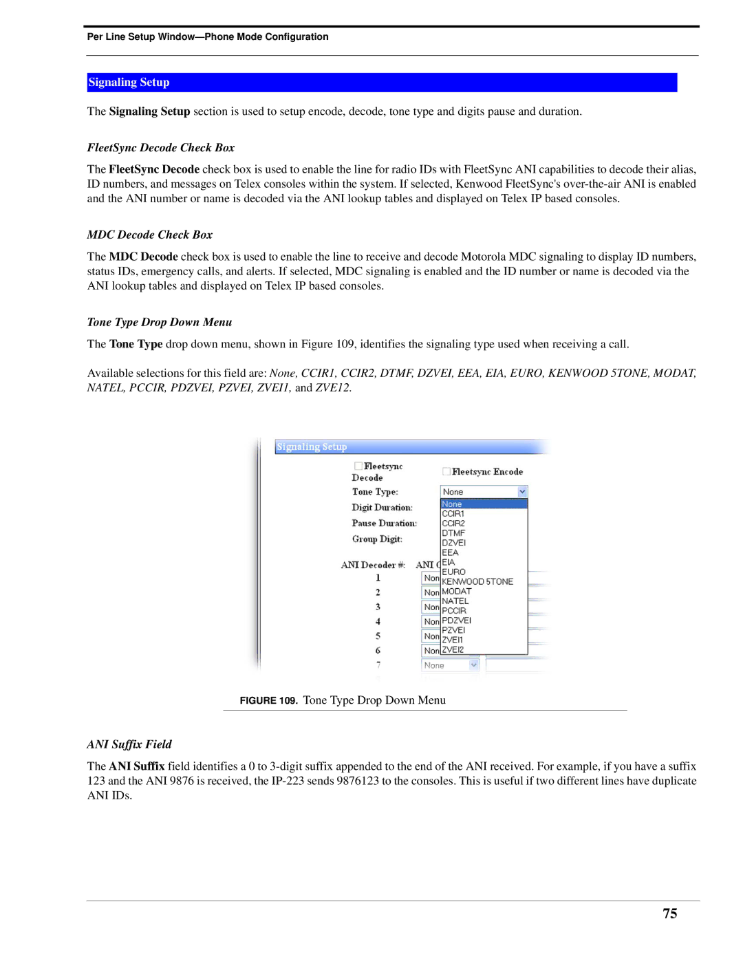 Telex IP-223 technical manual FleetSync Decode Check Box, MDC Decode Check Box 