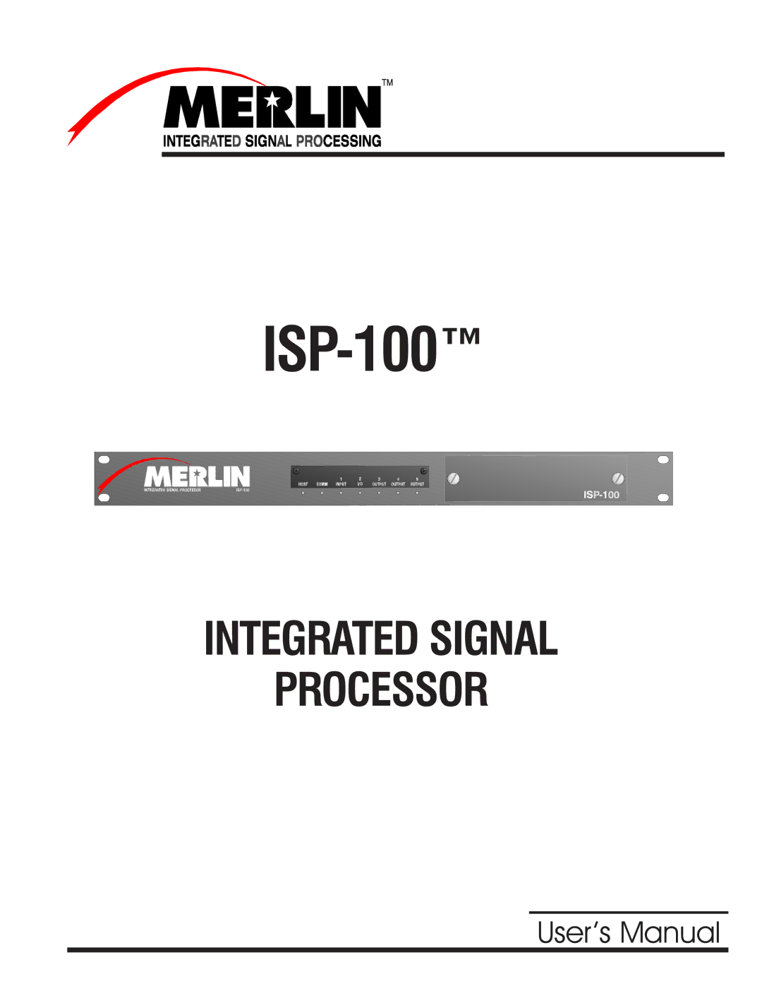 Telex ISP-100 manual 