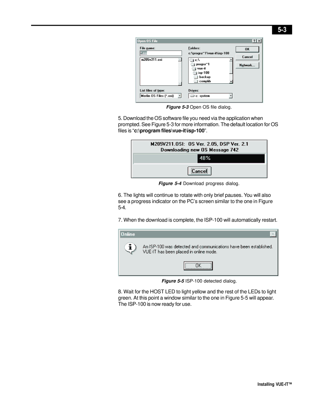 Telex ISP-100 manual 3Open OS file dialog 