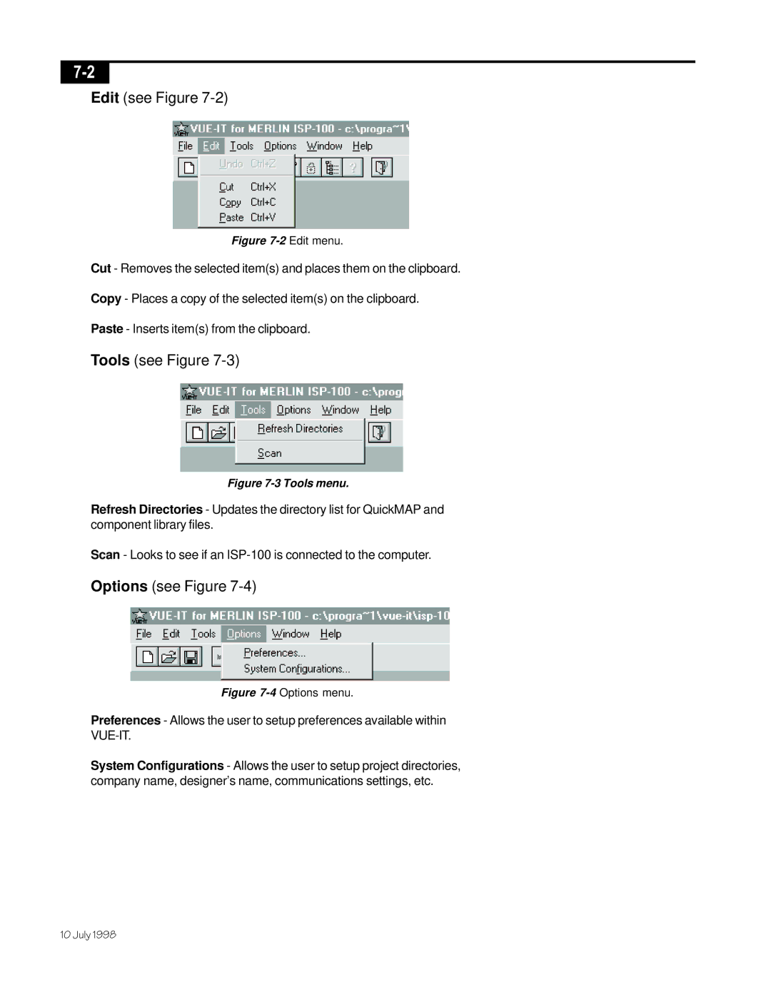 Telex ISP-100 manual Edit see Figure 