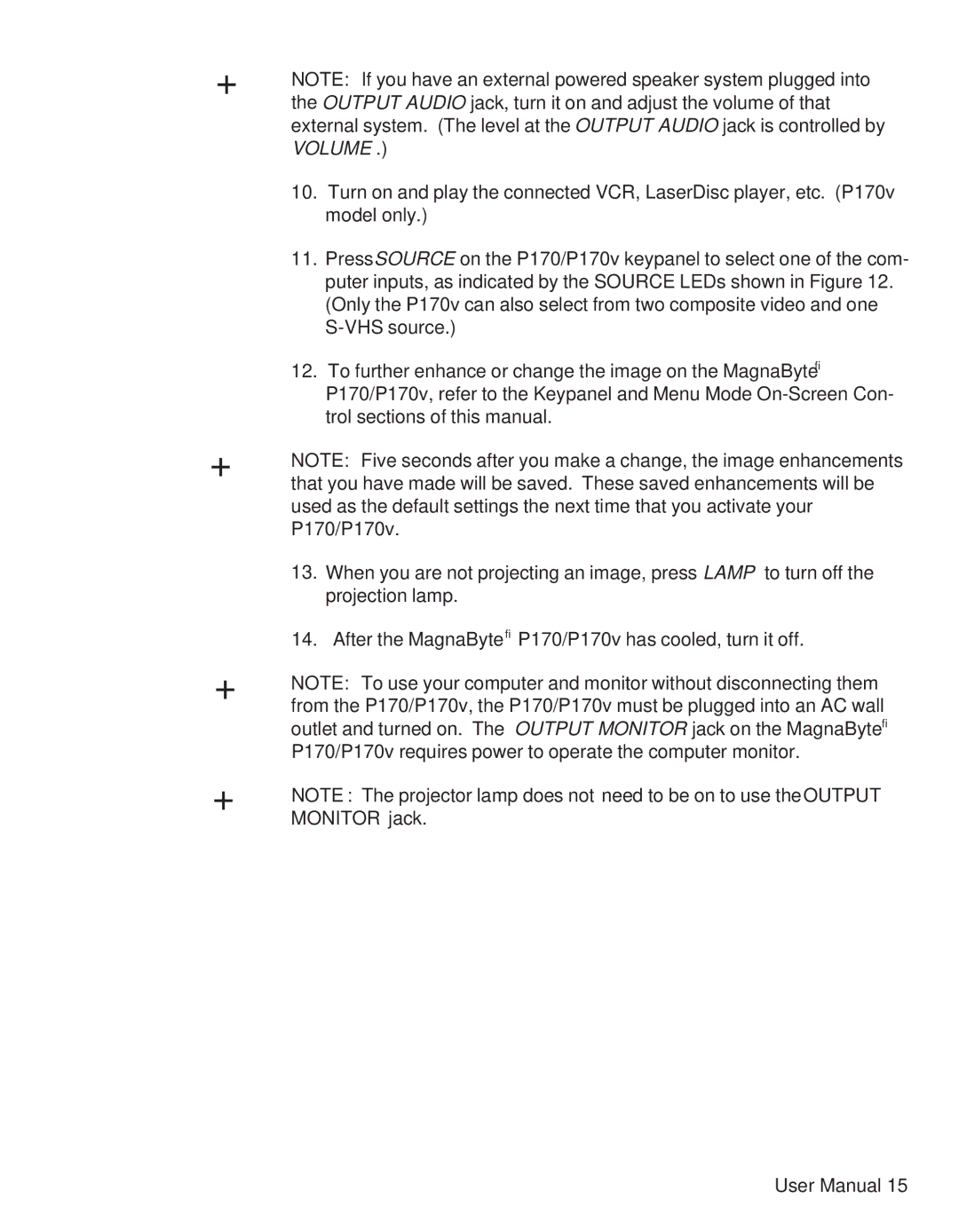 Telex P170 user manual Volume 