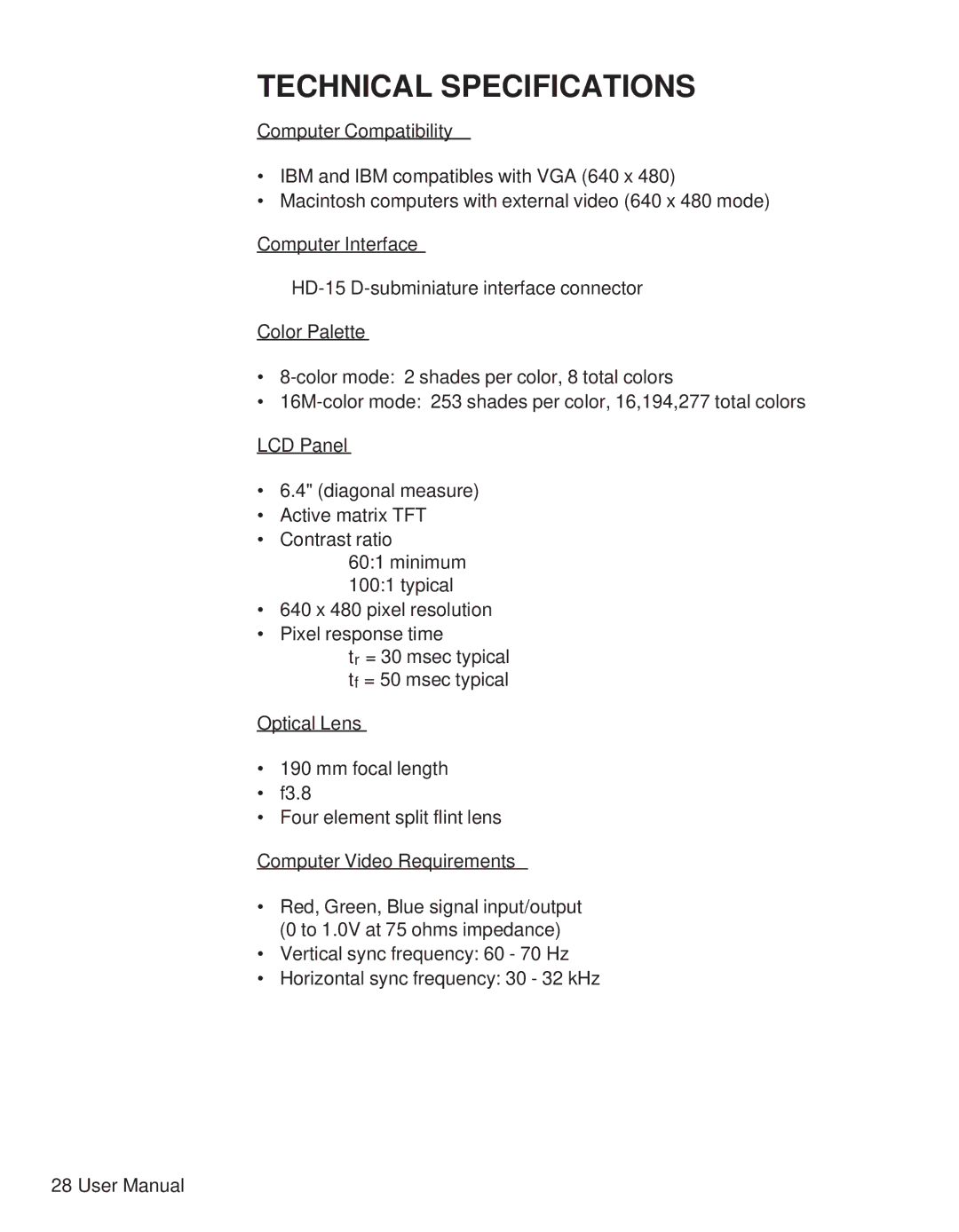 Telex P170 user manual Technical Specifications, Computer Compatibility 