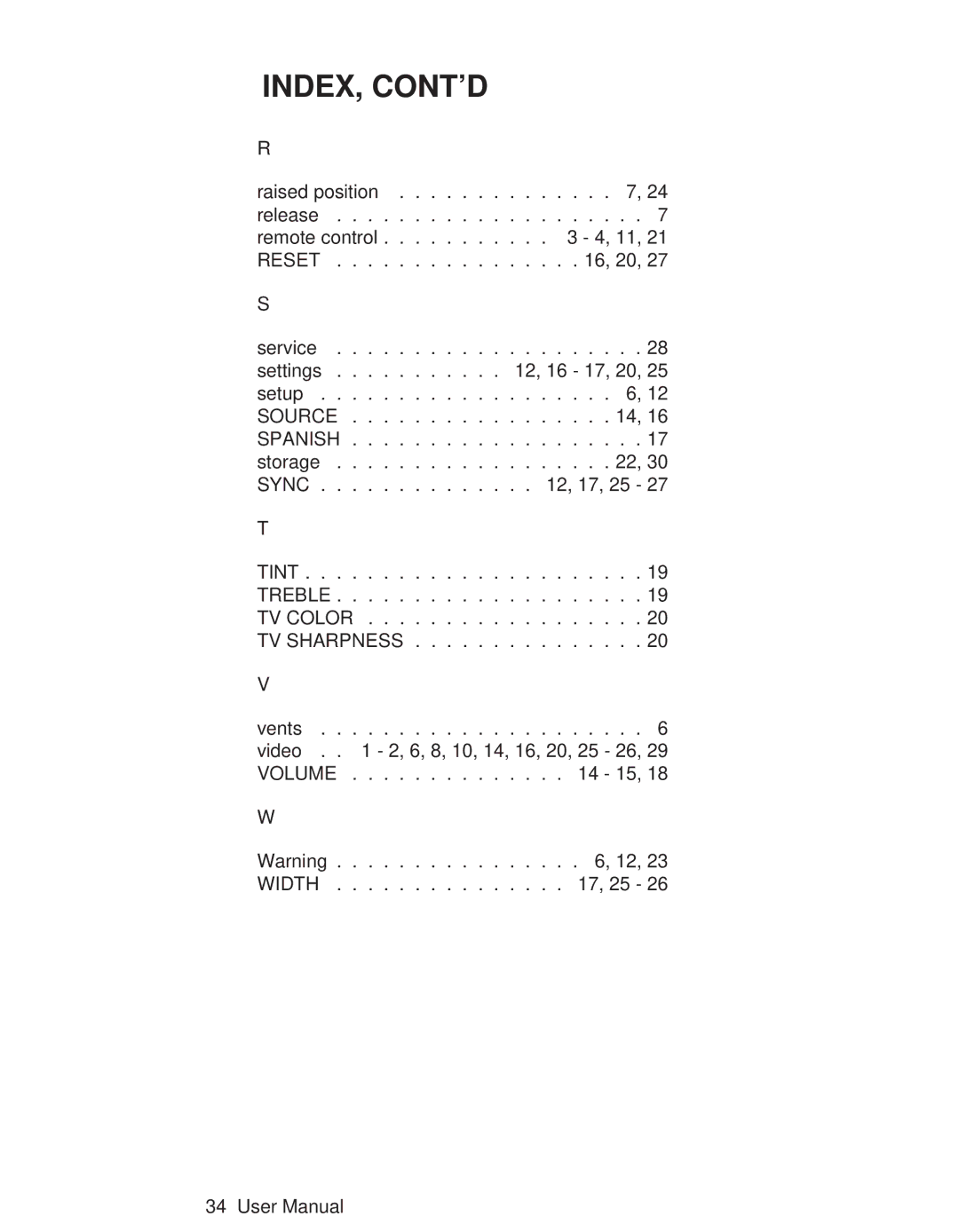 Telex P350 user manual Reset 