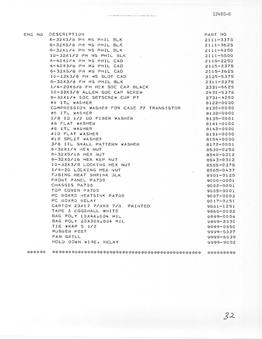 Telex PA-700 manual 