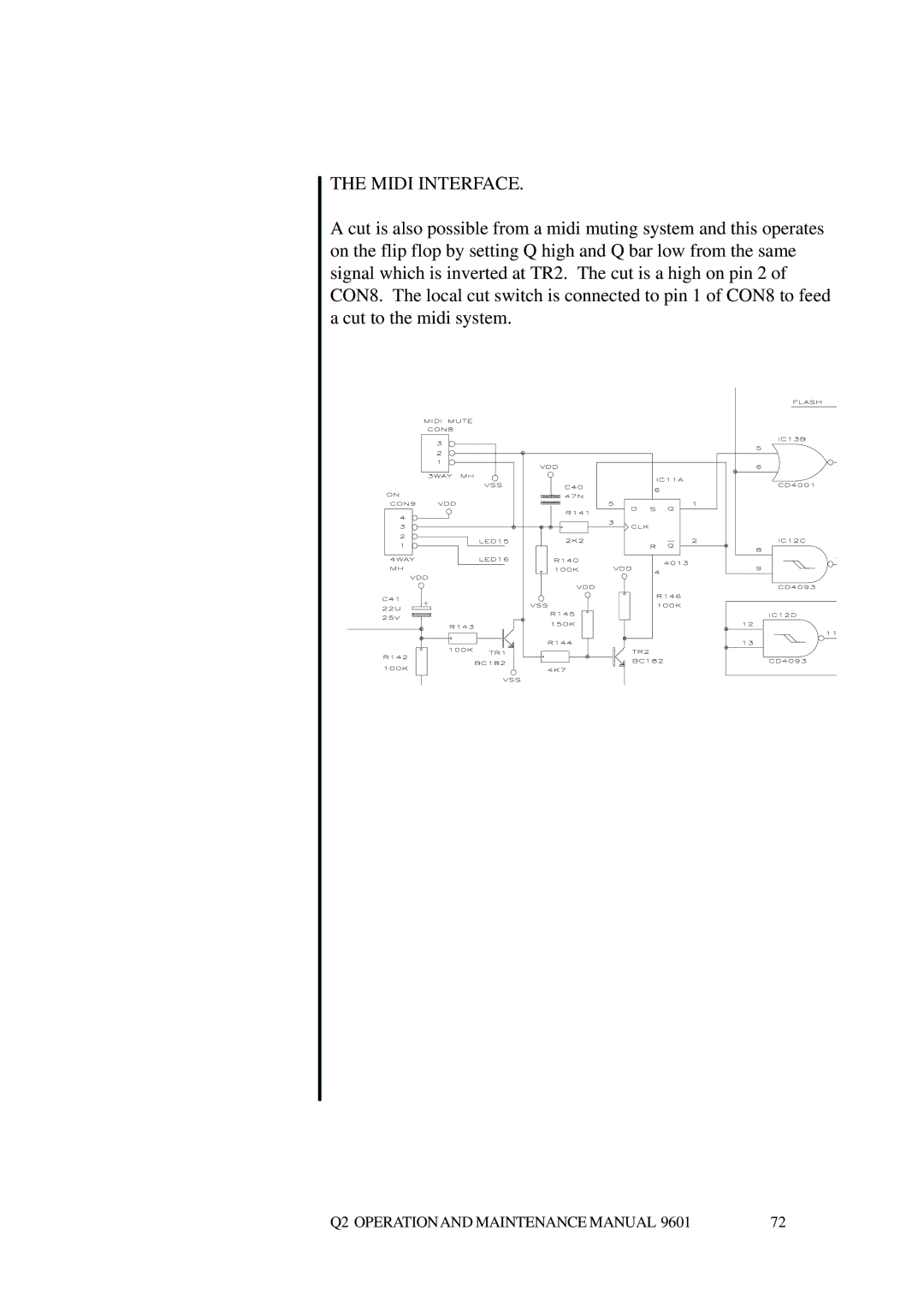 Telex Q II - FOH specifications Midi Interface 