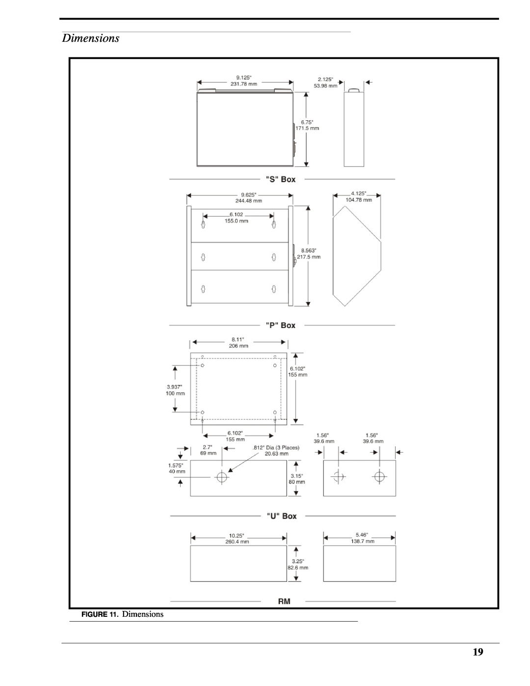 Telex SS-1002 technical manual Dimensions 