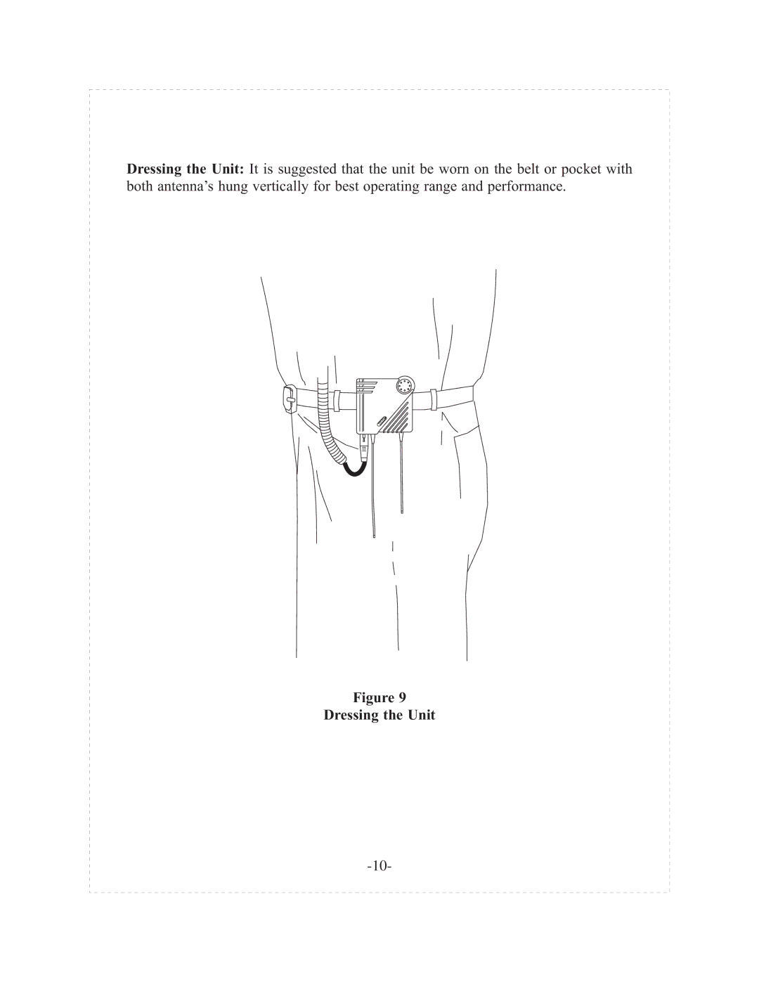 Telex tr-200p operating instructions Dressing the Unit 