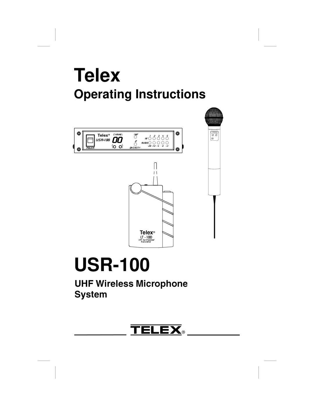 Telex USR-100 operating instructions Telex 