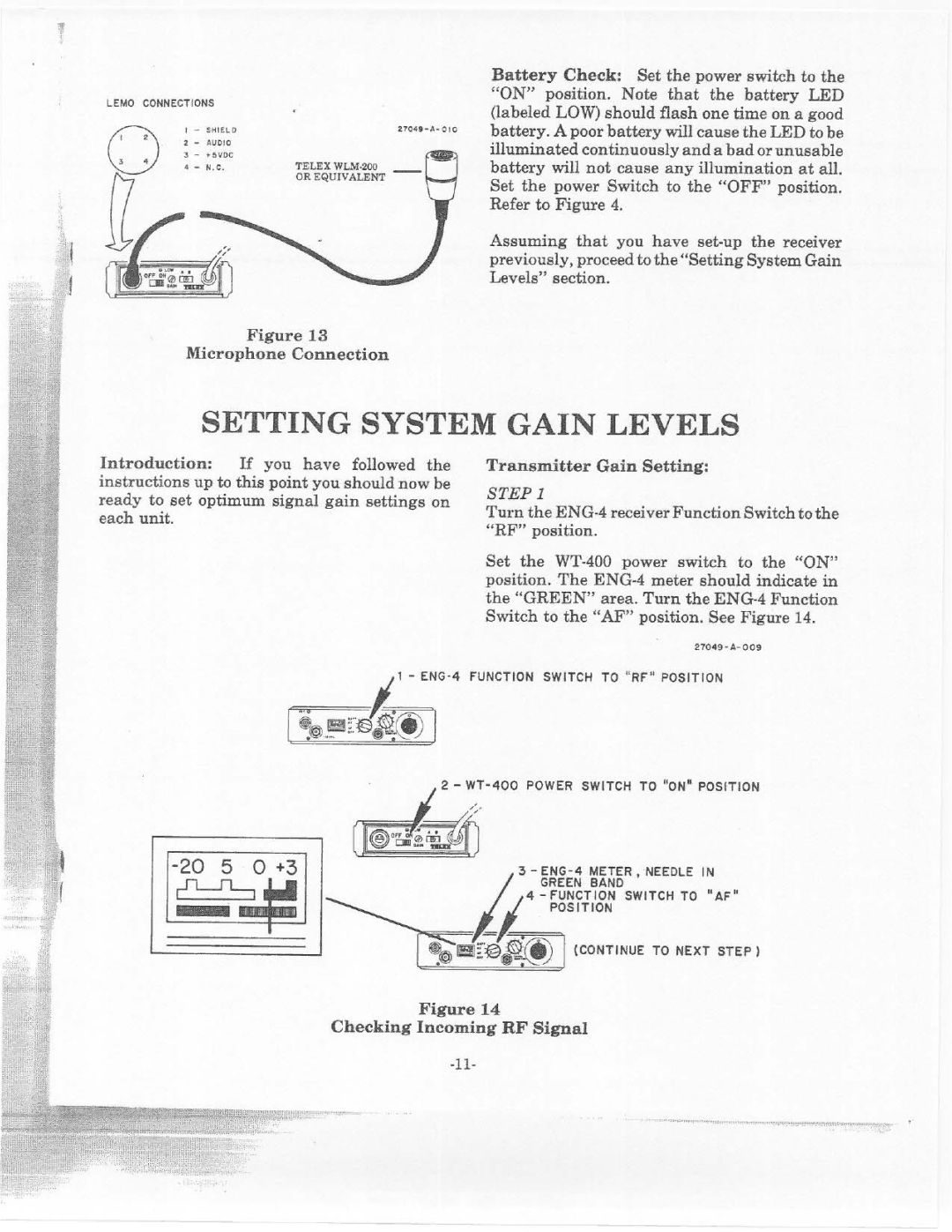 Telex WT-400, ENG-4 manual 