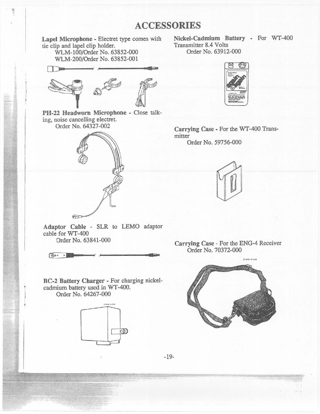 Telex WT-400, ENG-4 manual 