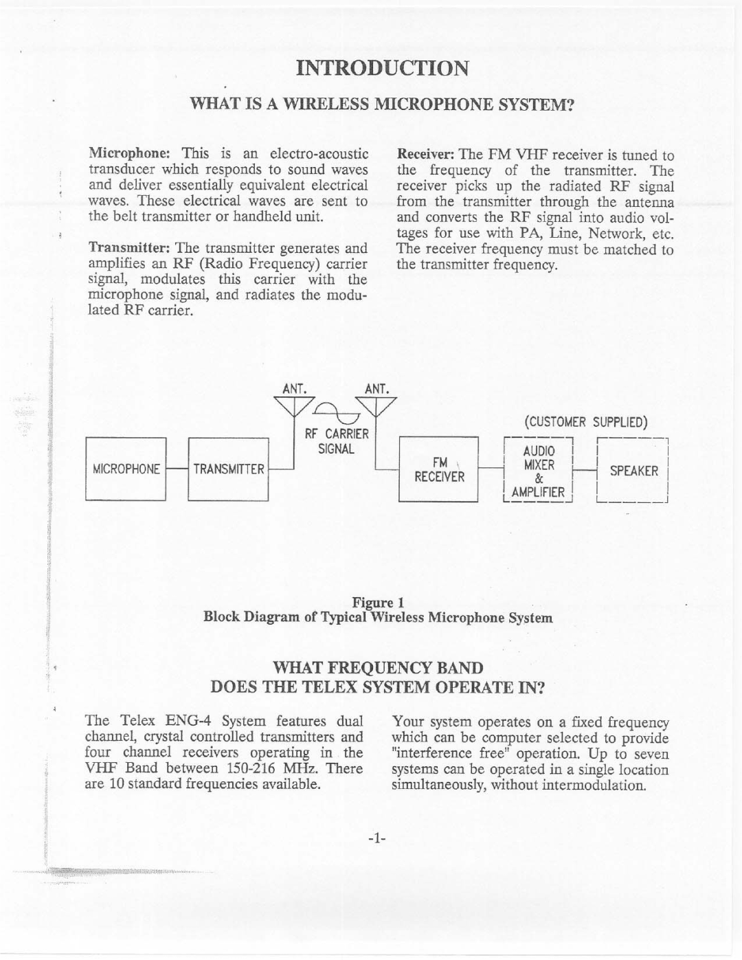 Telex WT-400, ENG-4 manual 