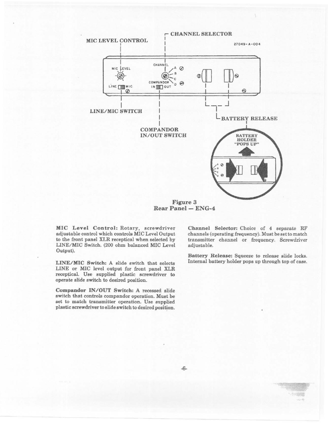 Telex ENG-4, WT-400 manual 