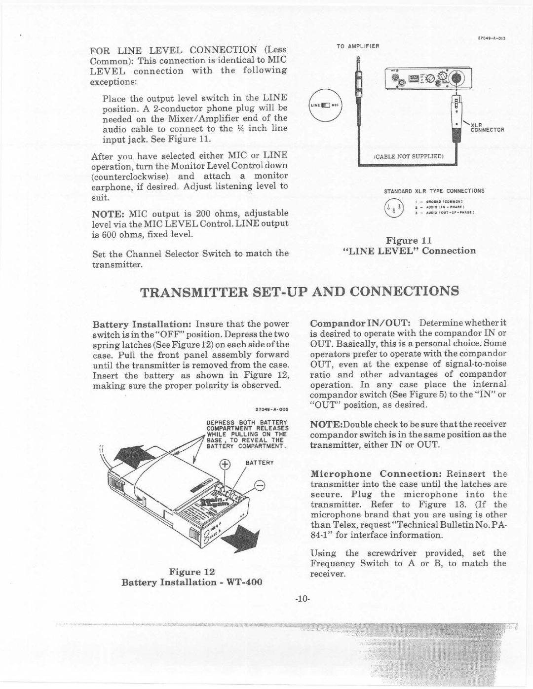 Telex ENG-4, WT-400 manual 