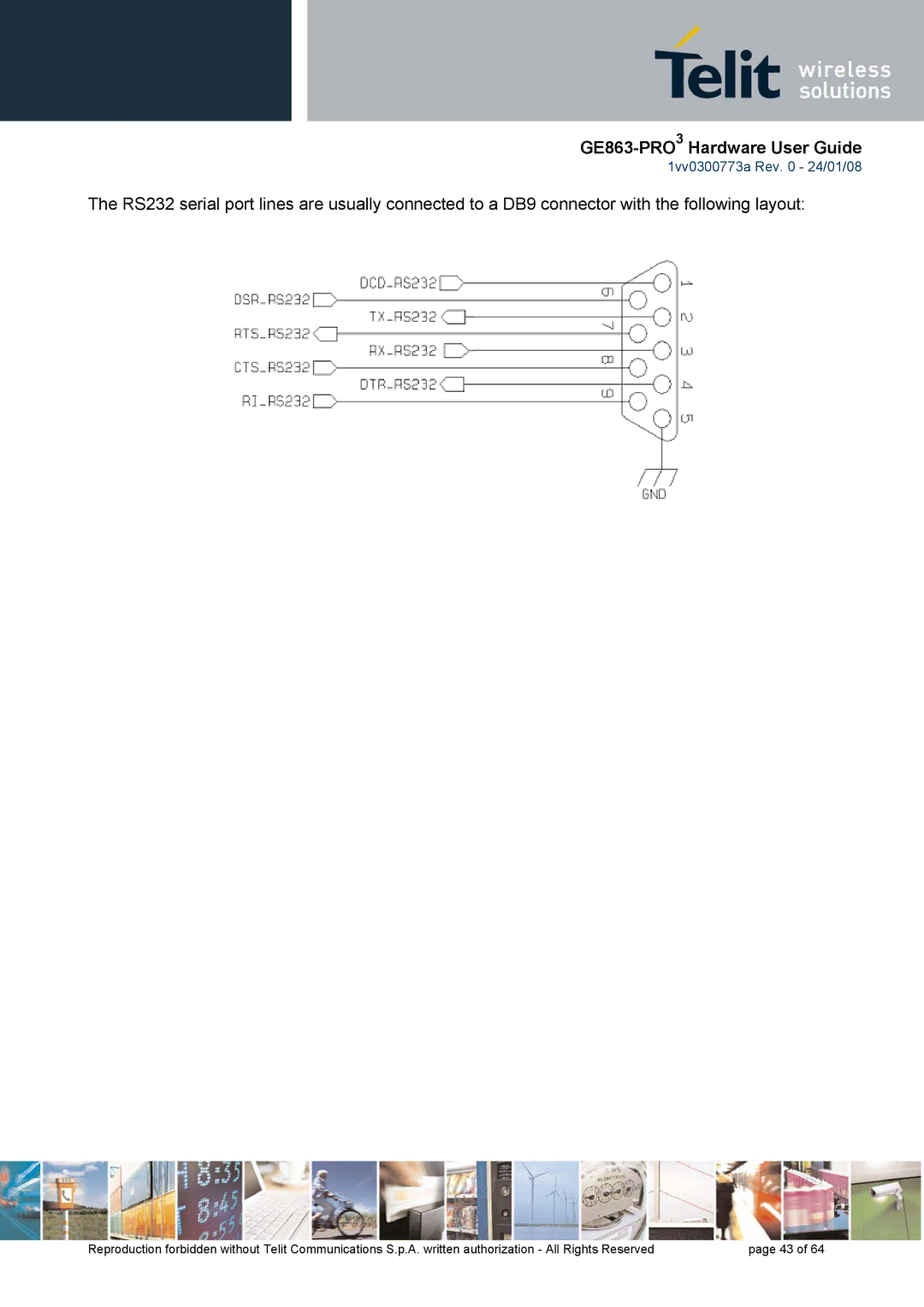 Telit Wireless Solutions 1vv0300773a manual GE863-PRO3Hardware User Guide 