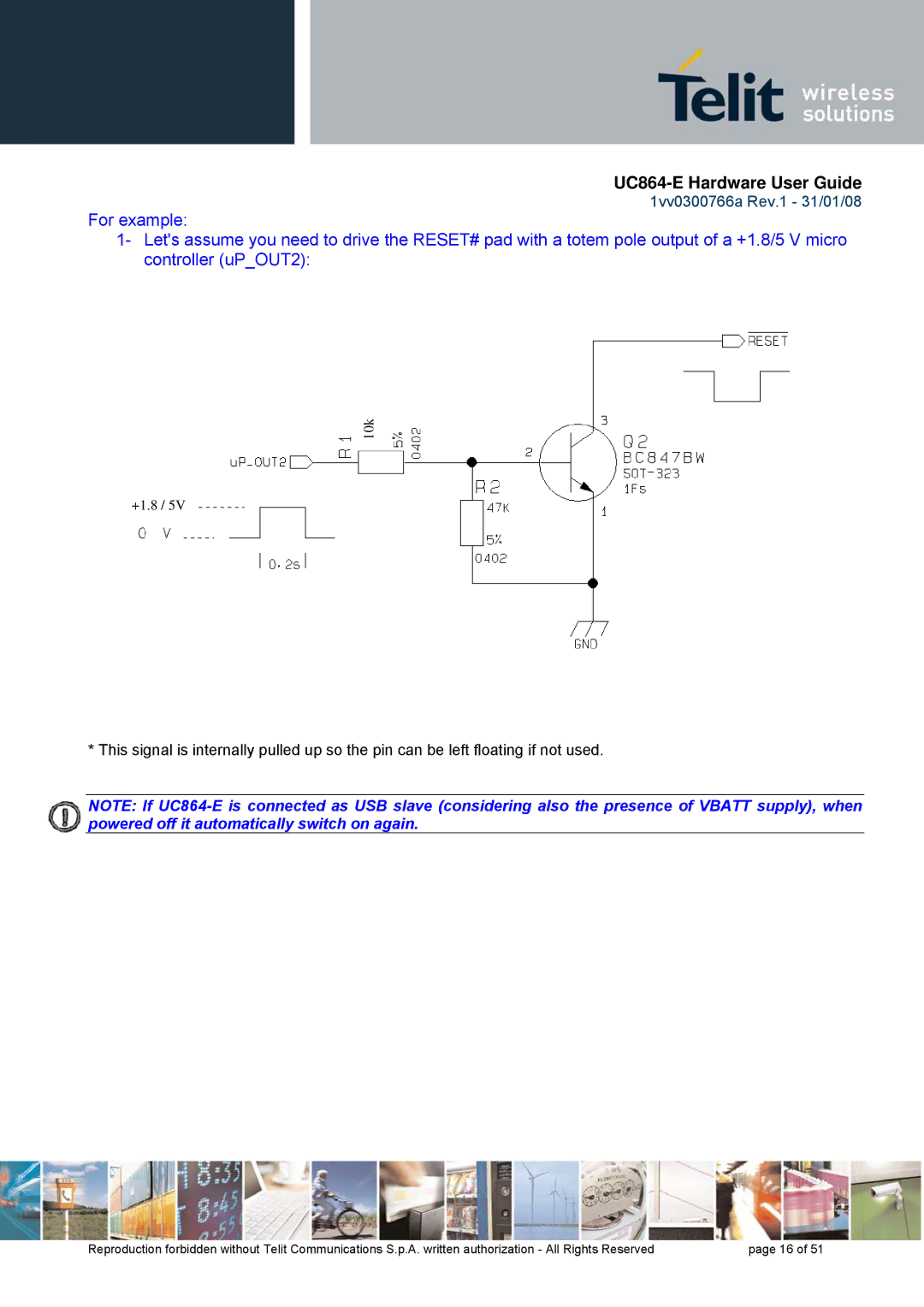 Telit Wireless Solutions UC864 manual 10k +1.8 