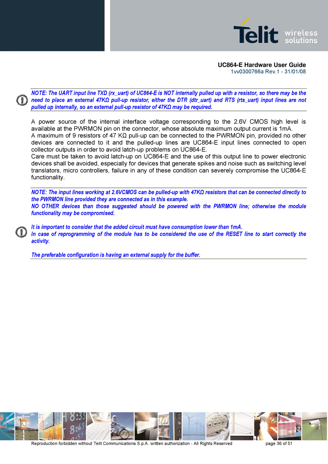 Telit Wireless Solutions manual UC864-E Hardware User Guide 