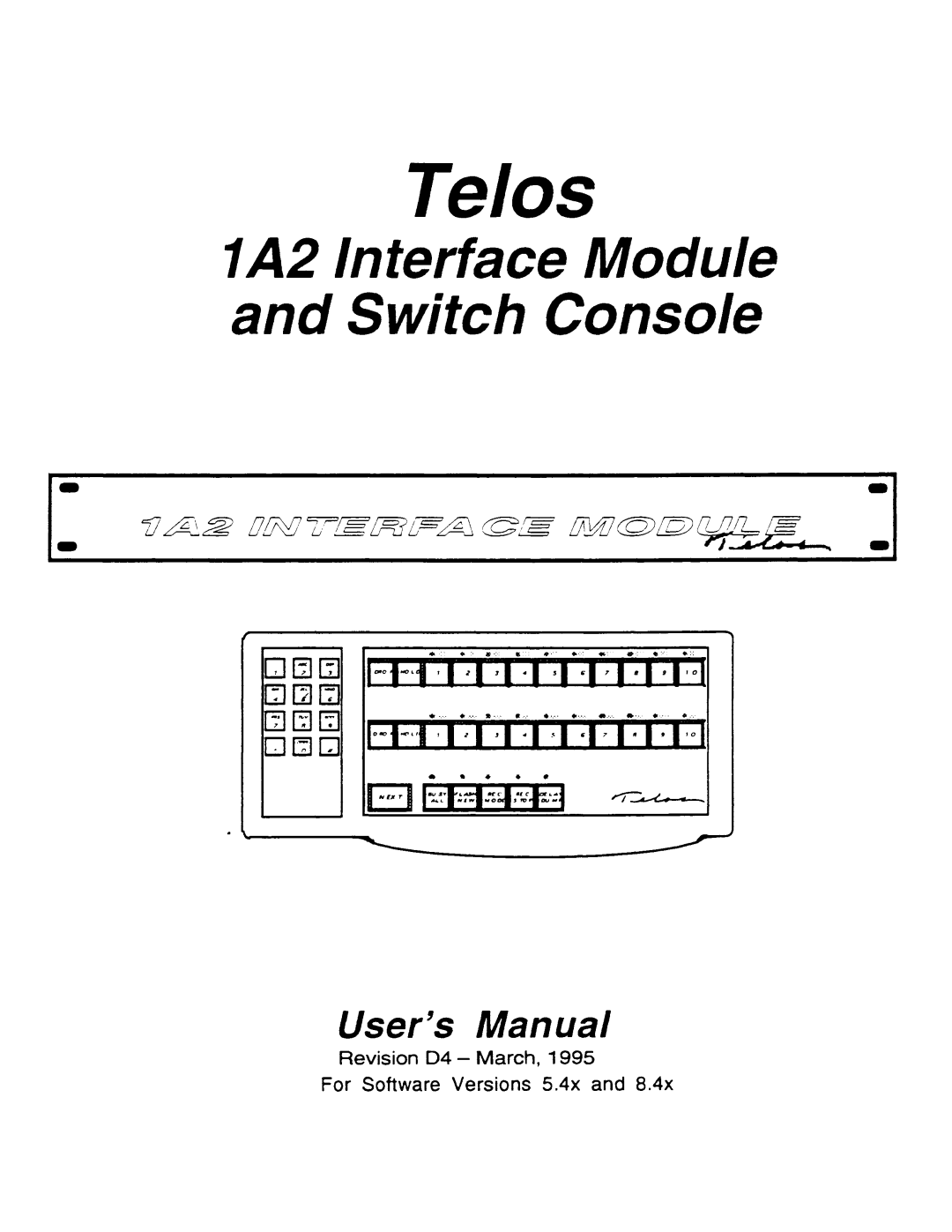 Telos 1A2 manual 