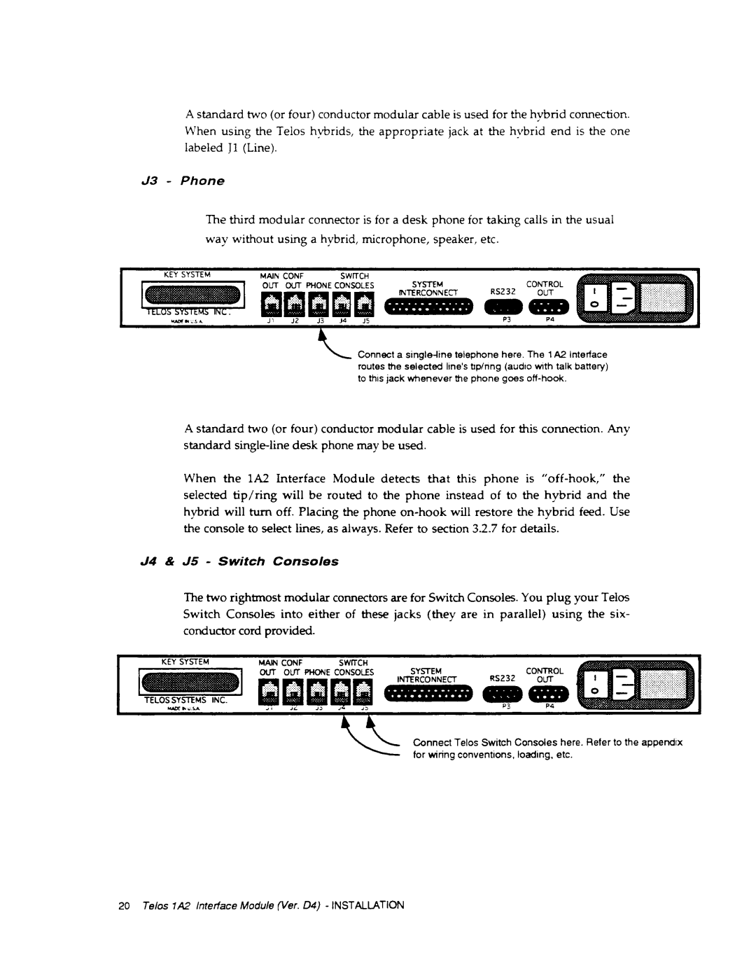 Telos 1A2 manual 