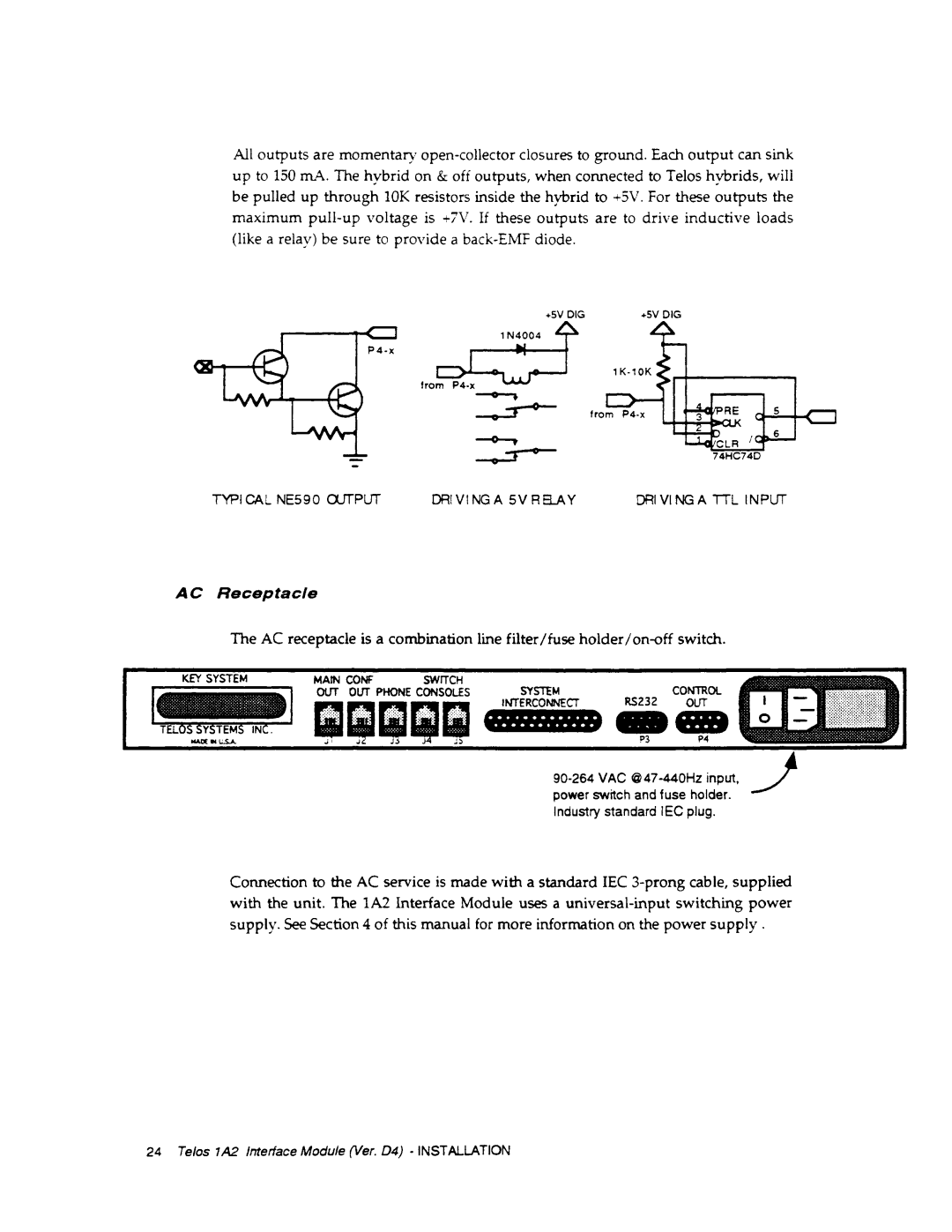 Telos 1A2 manual 