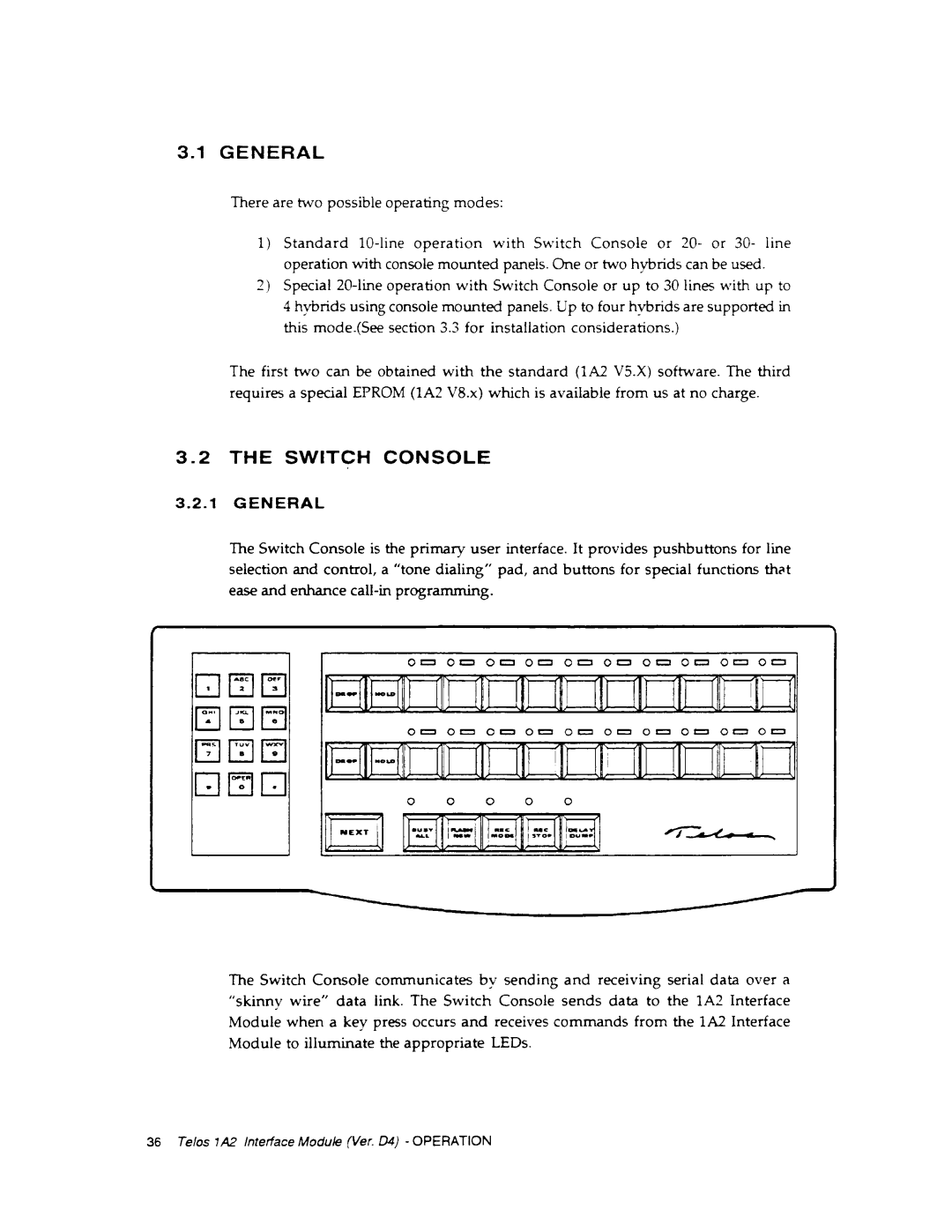 Telos 1A2 manual 