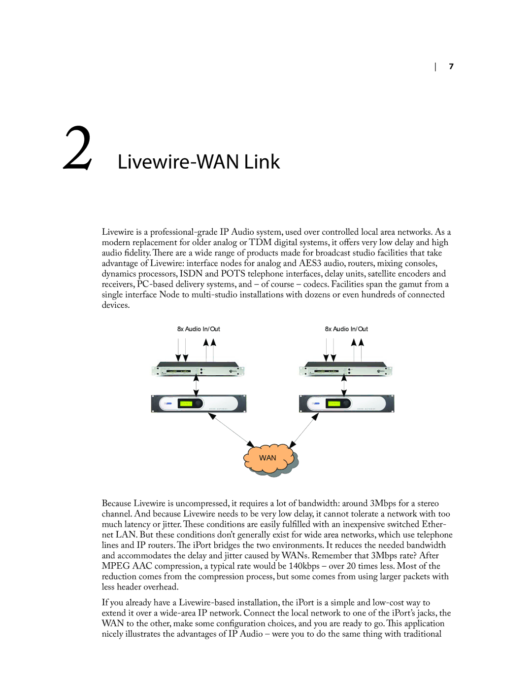 Telos iPort user manual Livewire-WAN Link 