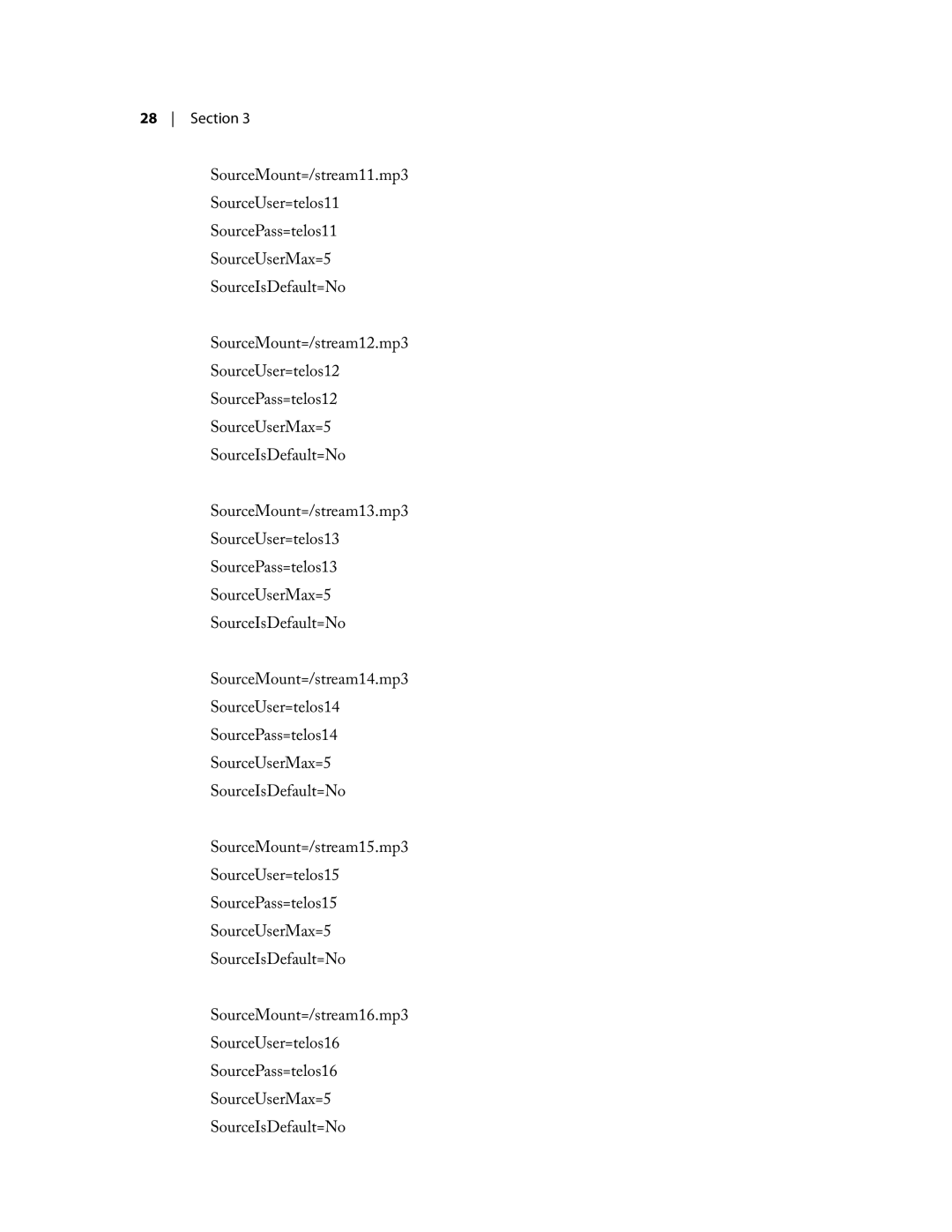 Telos iPort user manual Section 