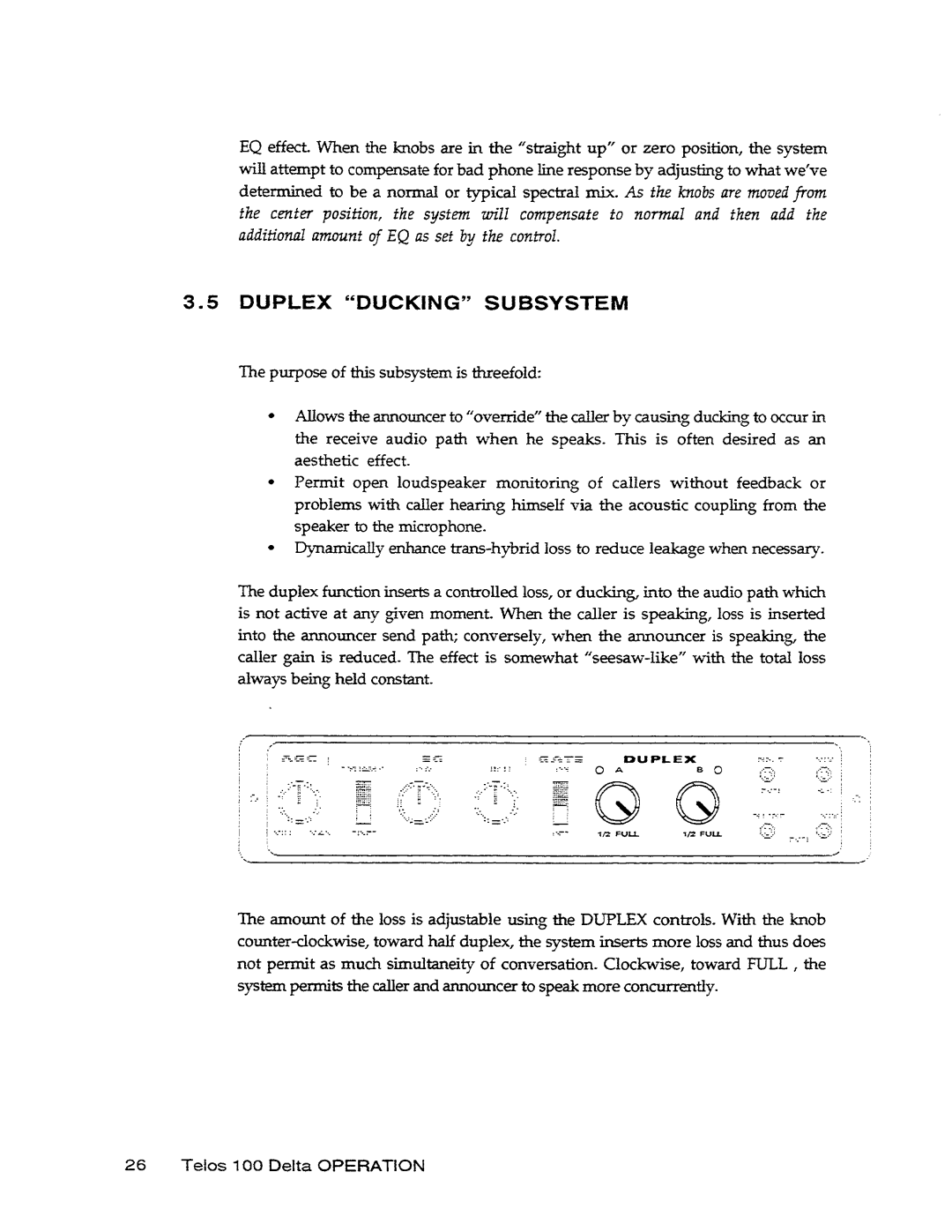 Telos Telos 100 Delta manual 