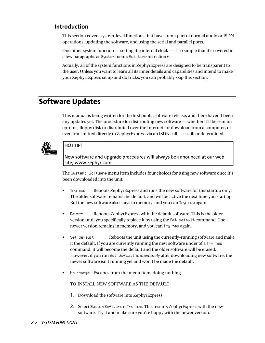 Telos ZephyrExpress user manual Software Updates, Introduction 