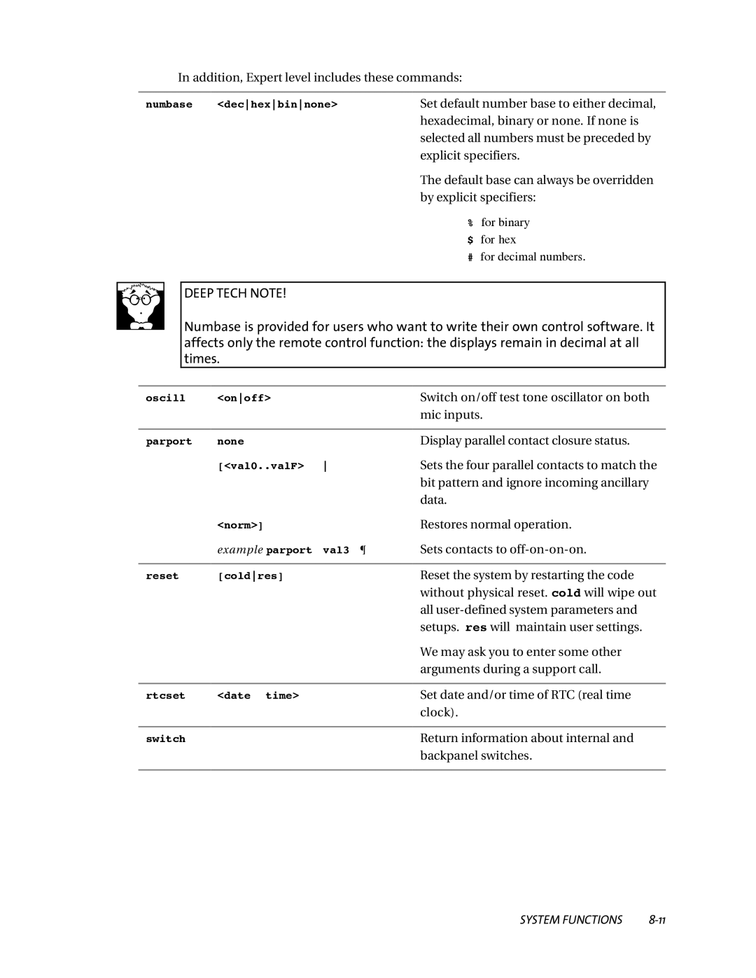 Telos ZephyrExpress user manual Times, # for decimal numbers 