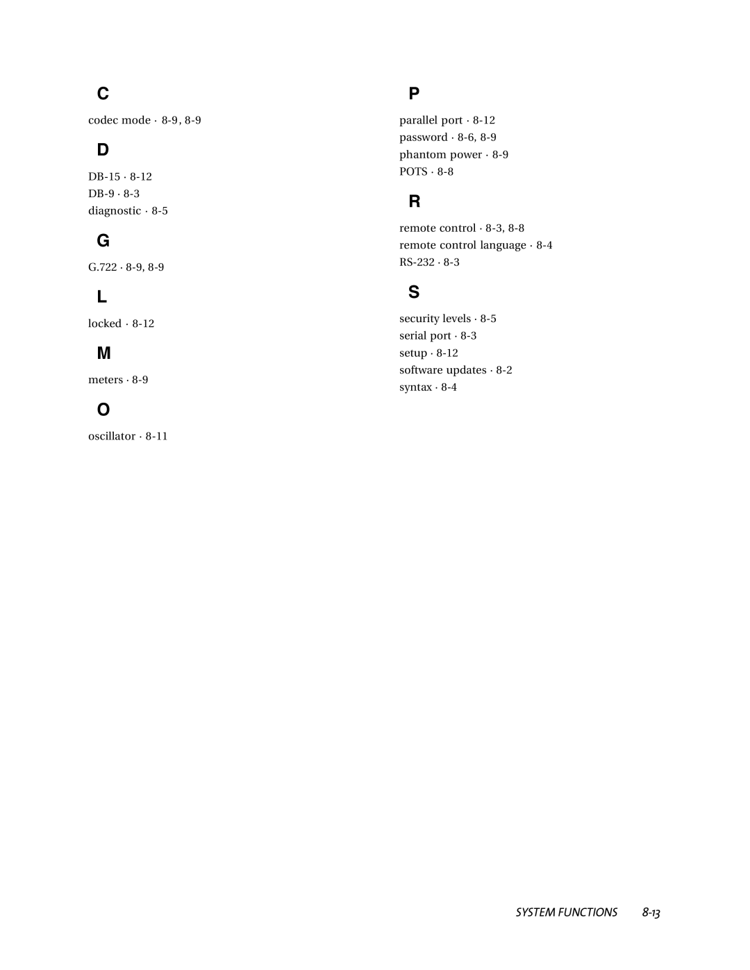 Telos ZephyrExpress user manual System Functions 