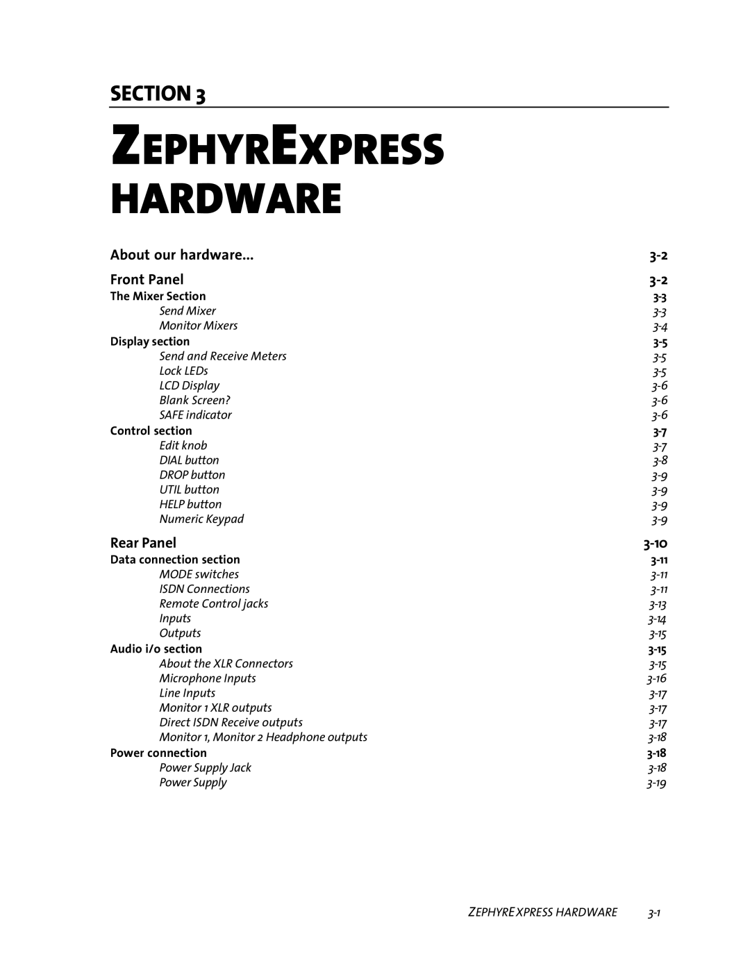 Telos ZephyrExpress user manual Zephyrexpress Hardware 