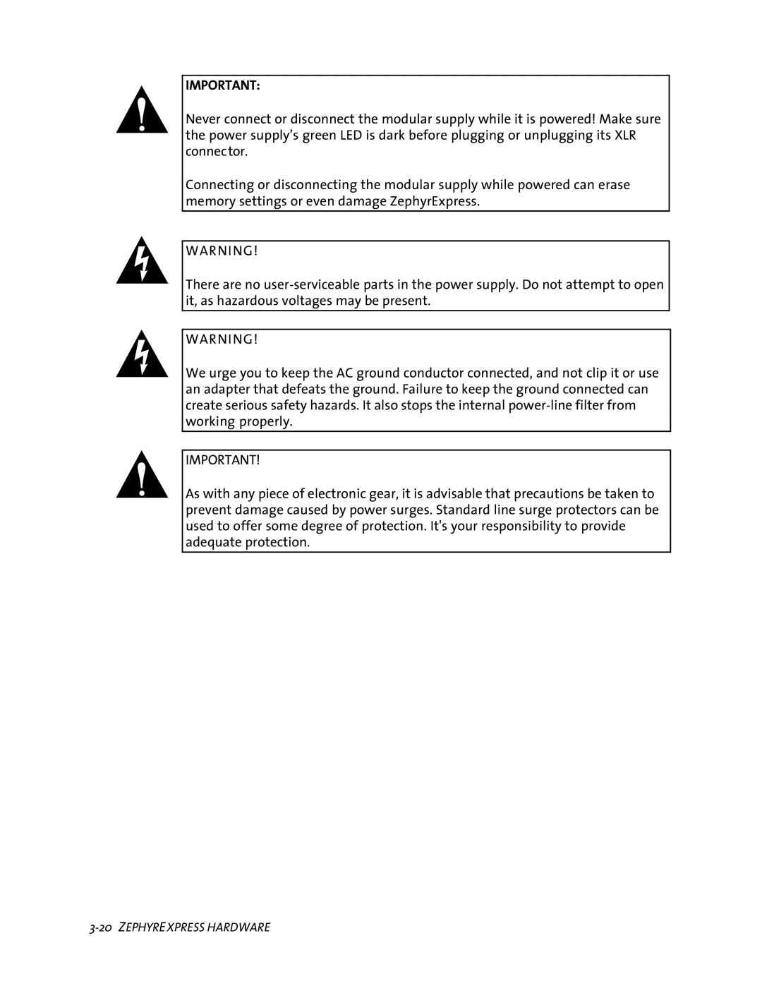 Telos ZephyrExpress user manual Zephyrexpress Hardware 