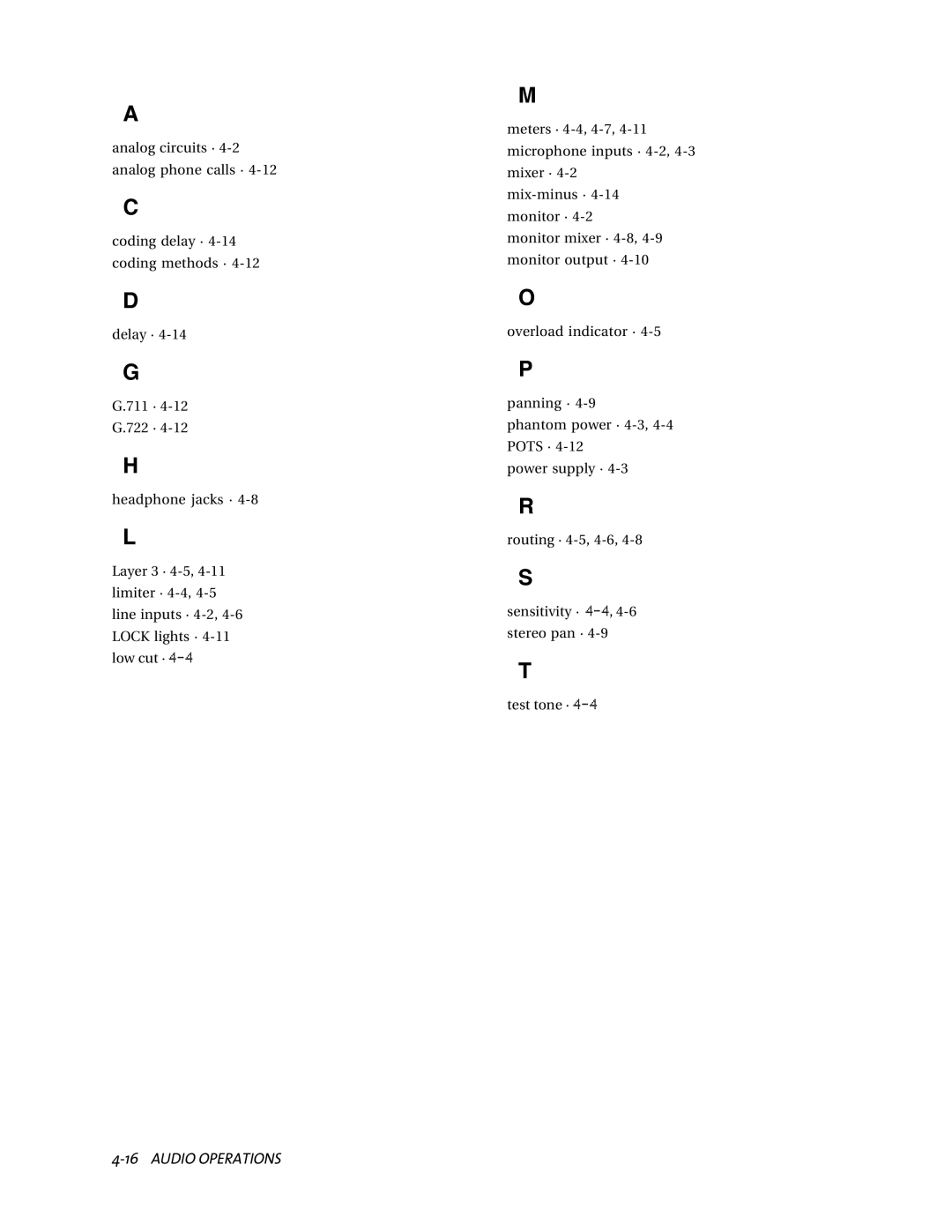 Telos ZephyrExpress user manual Audio Operations 